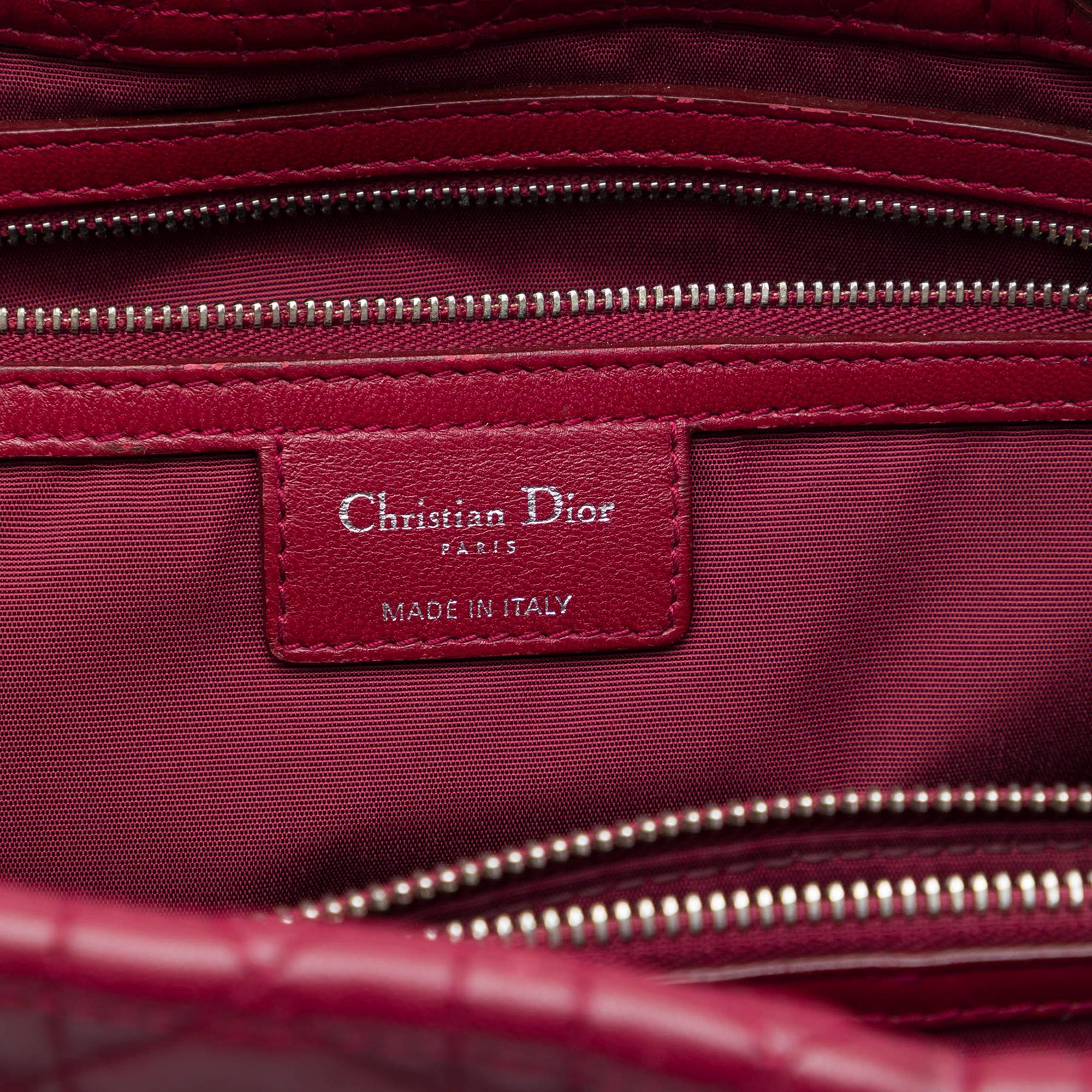 Dior Large Lambskin Cannage Lady Dior Soft Shopping Tote