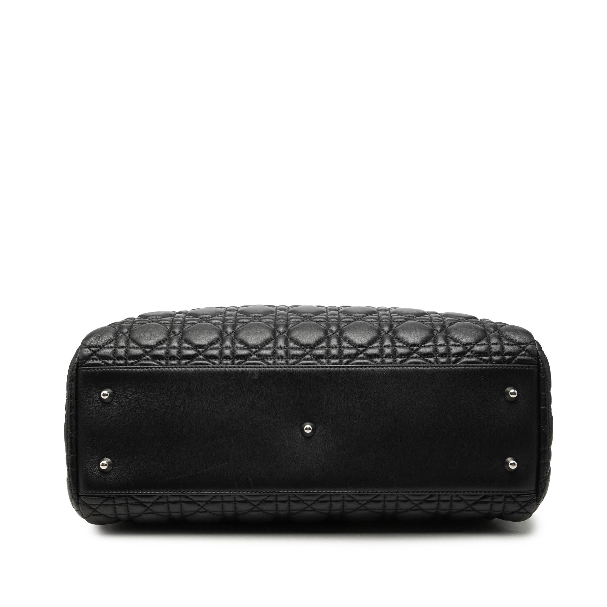 Dior Large Lambskin Cannage Lady Dior Soft Shopping Tote