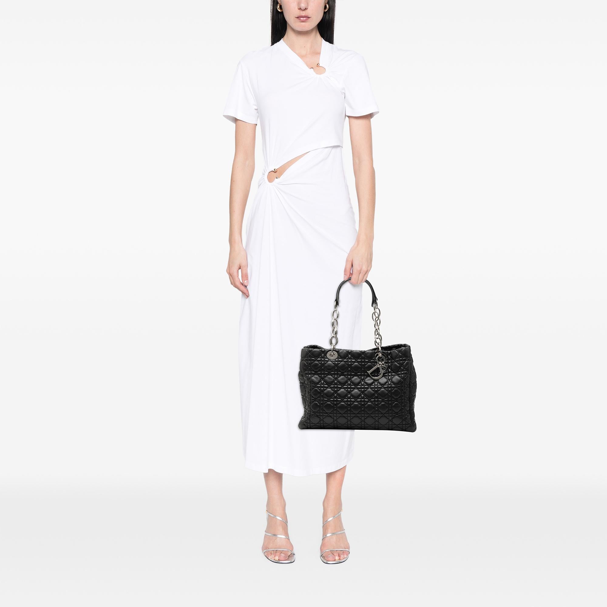 Dior Large Lambskin Cannage Lady Dior Soft Shopping Tote