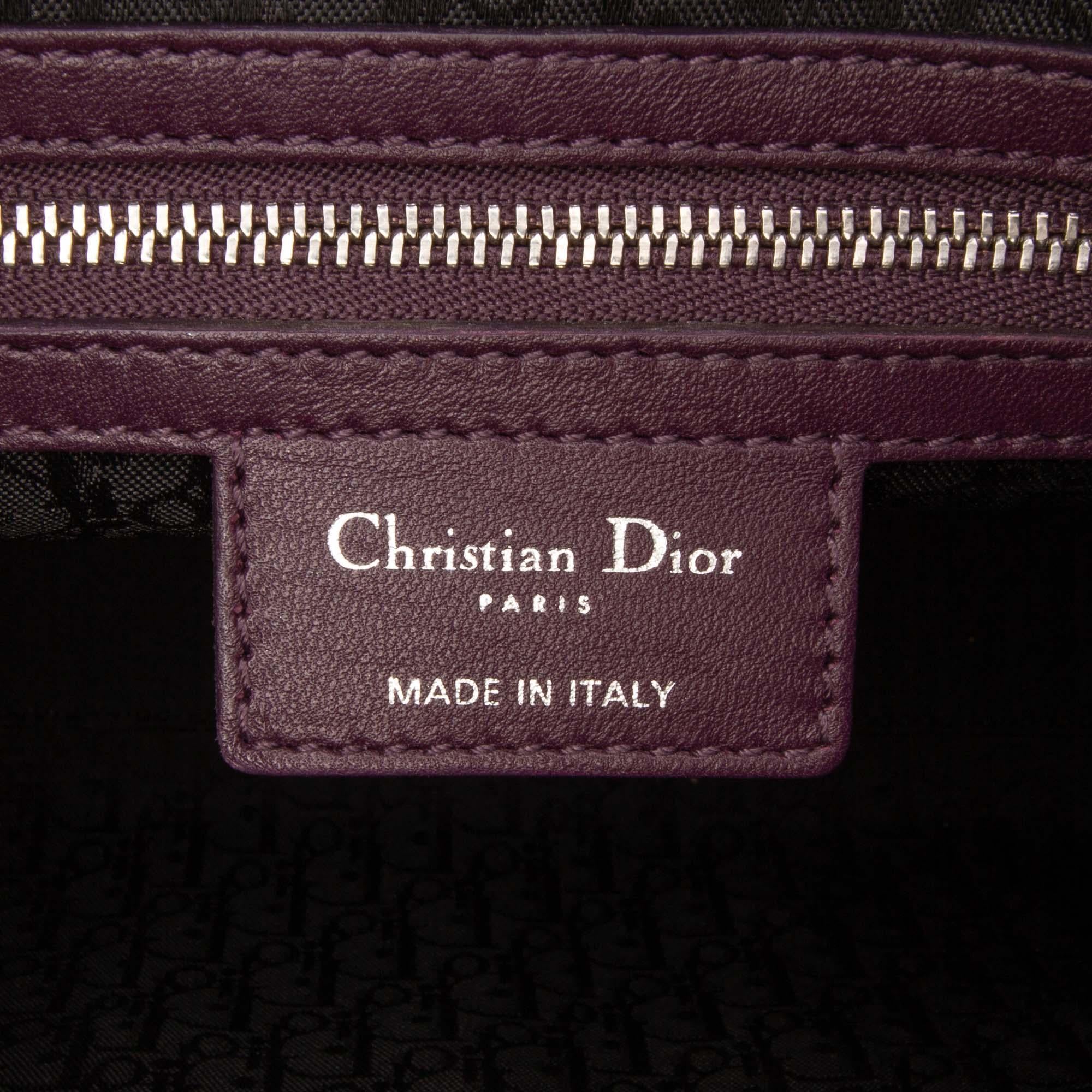 Dior Large Lambskin Cannage Lady Dior