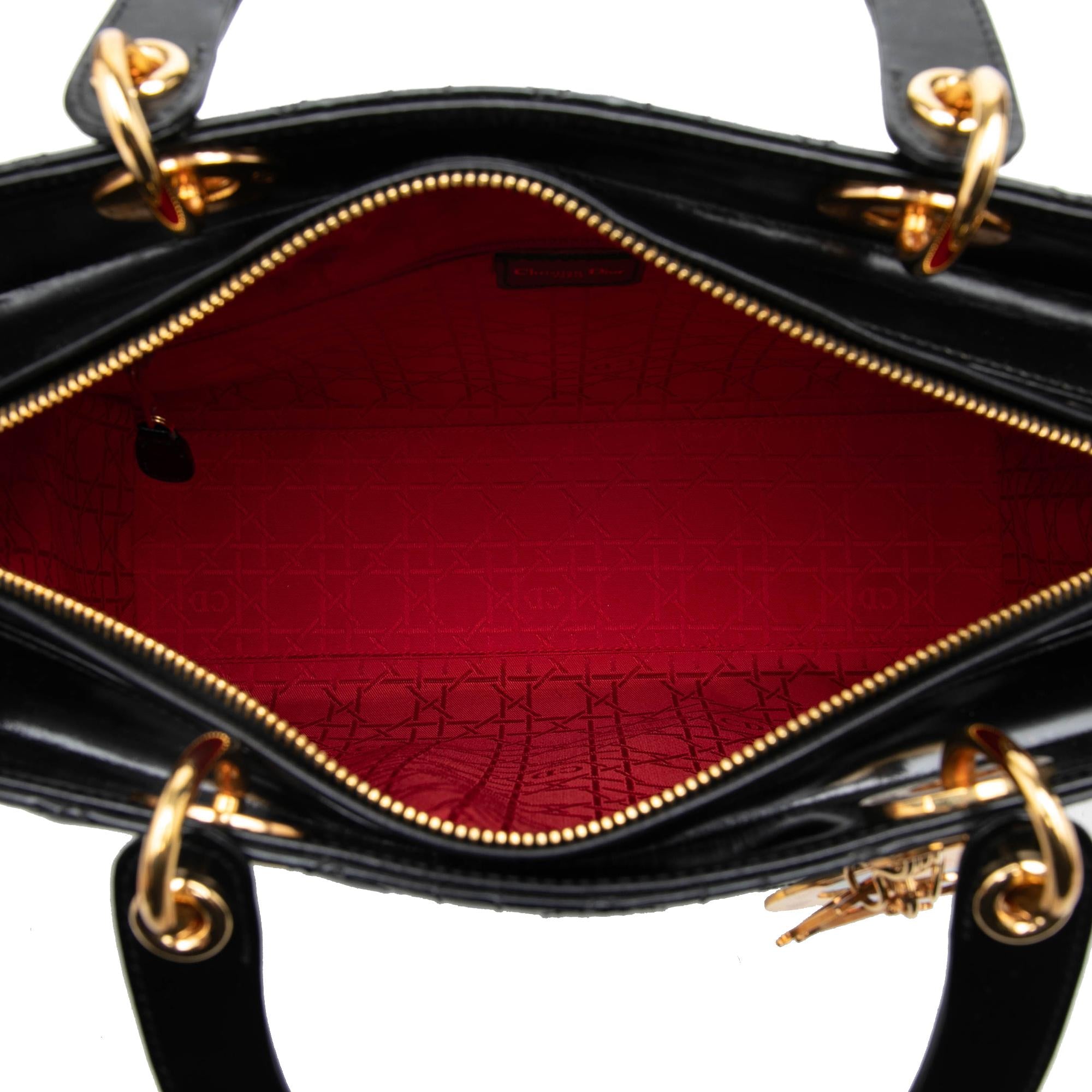 Dior Large Lambskin Cannage Lady Dior