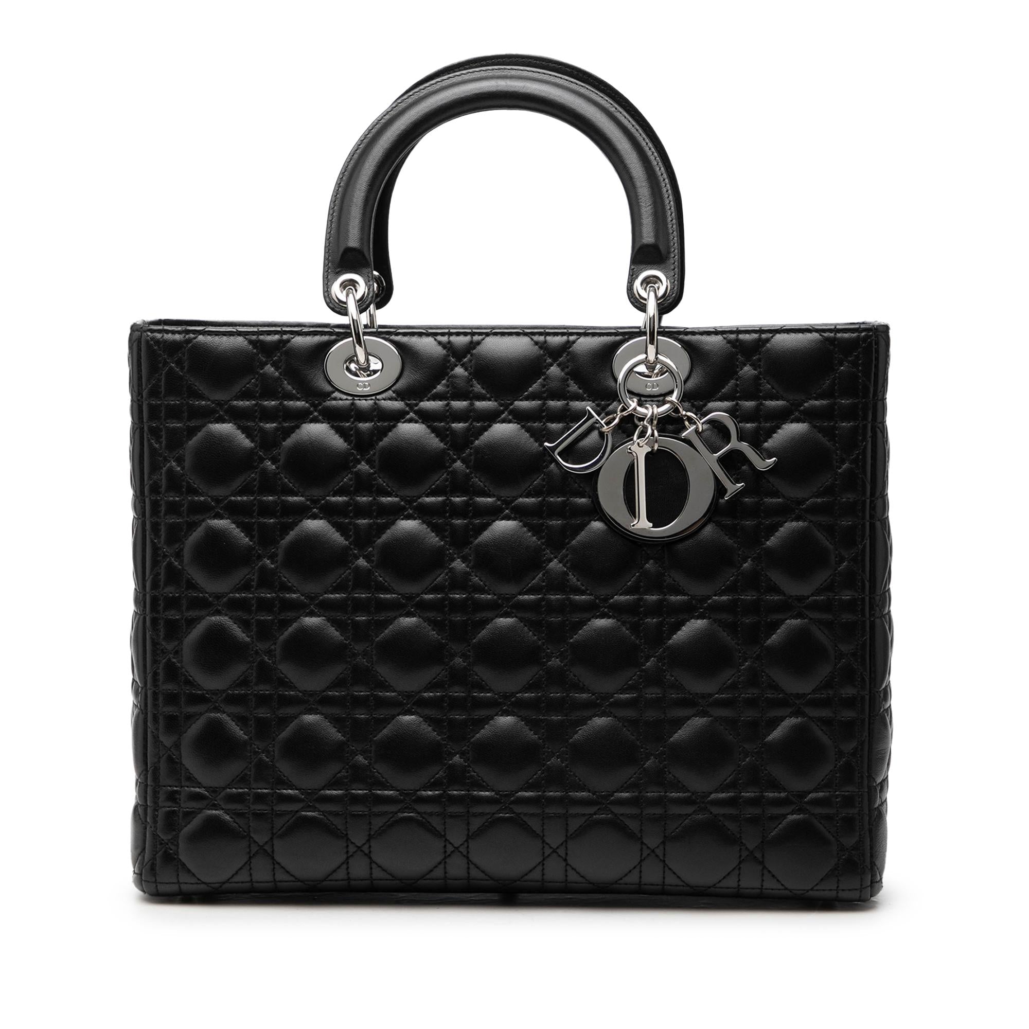 Dior Large Lambskin Cannage Lady Dior