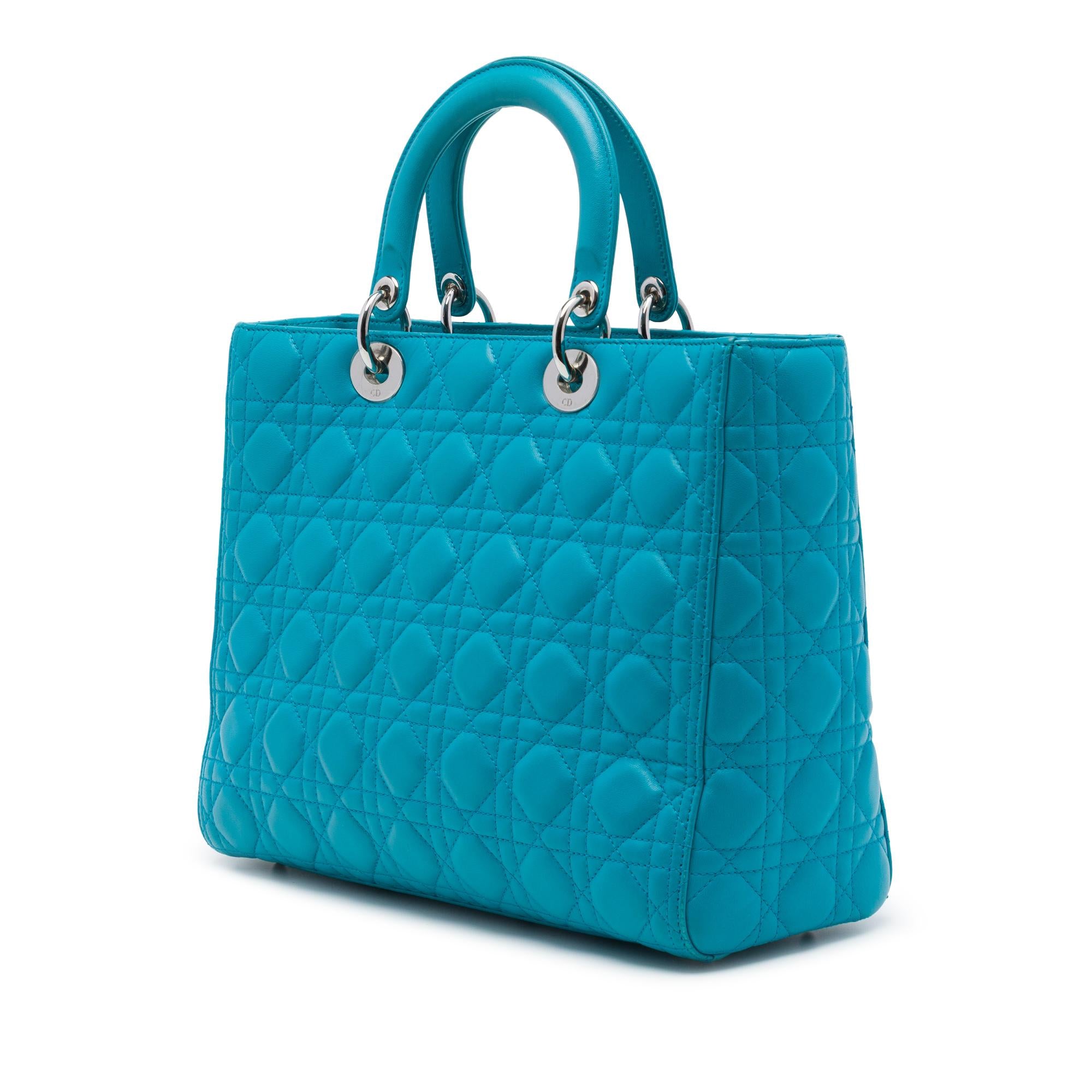 Dior Large Lambskin Cannage Lady Dior