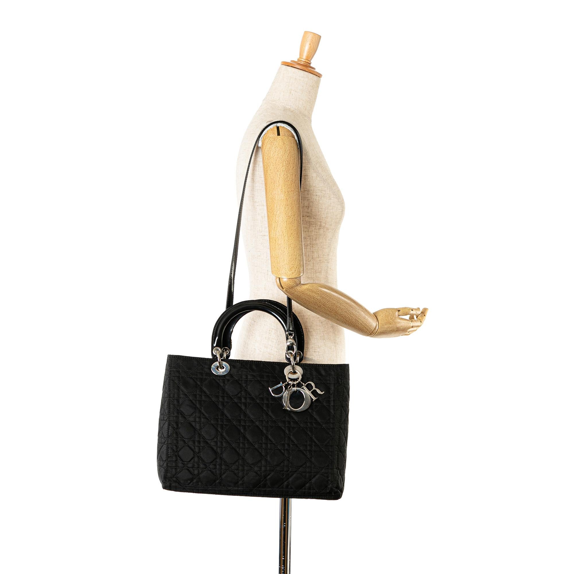 Dior Large Nylon Cannage Lady Dior (SHG-Cl30zQ)