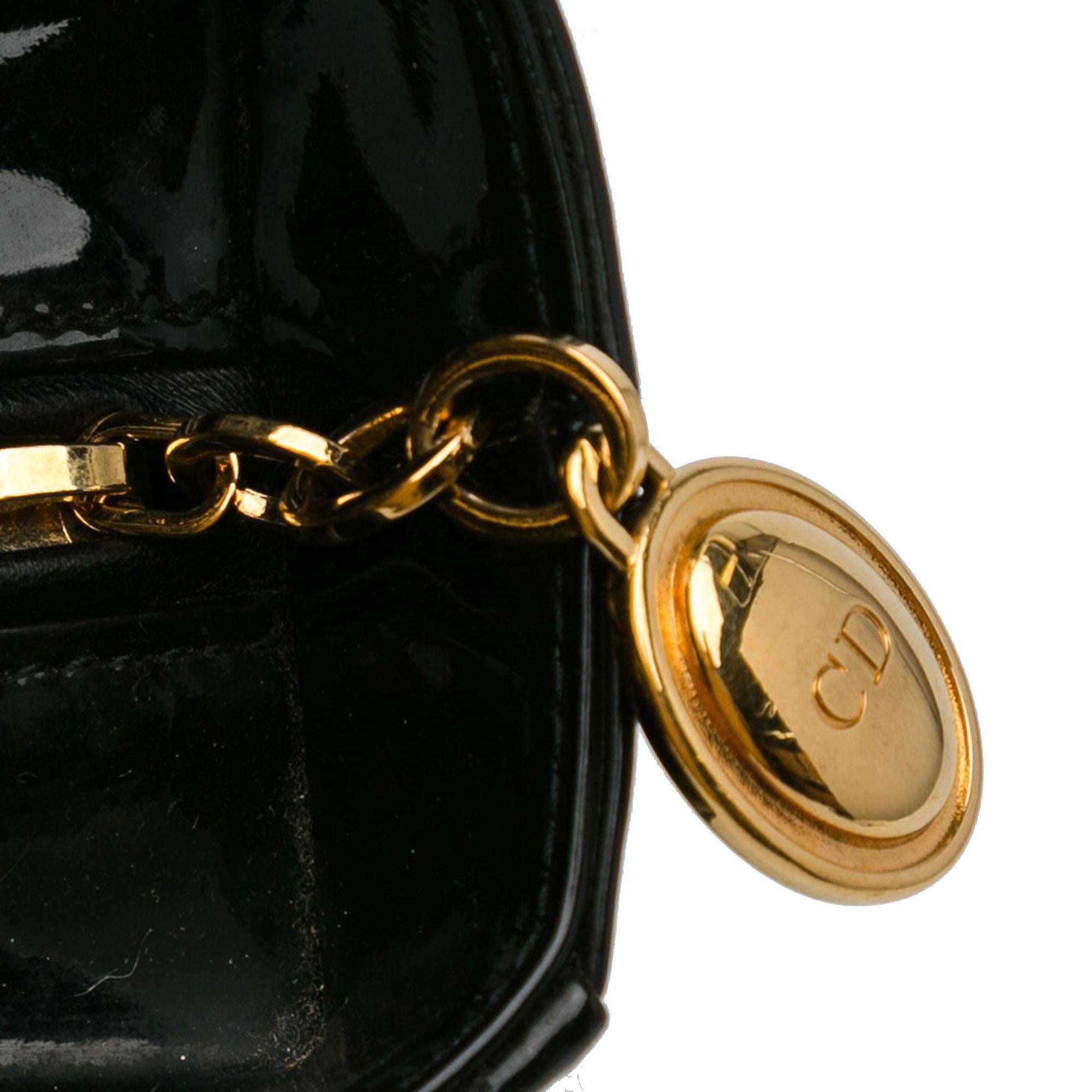 Dior Large Patent Cannage Lady Dior (SHG-WCWHTr)