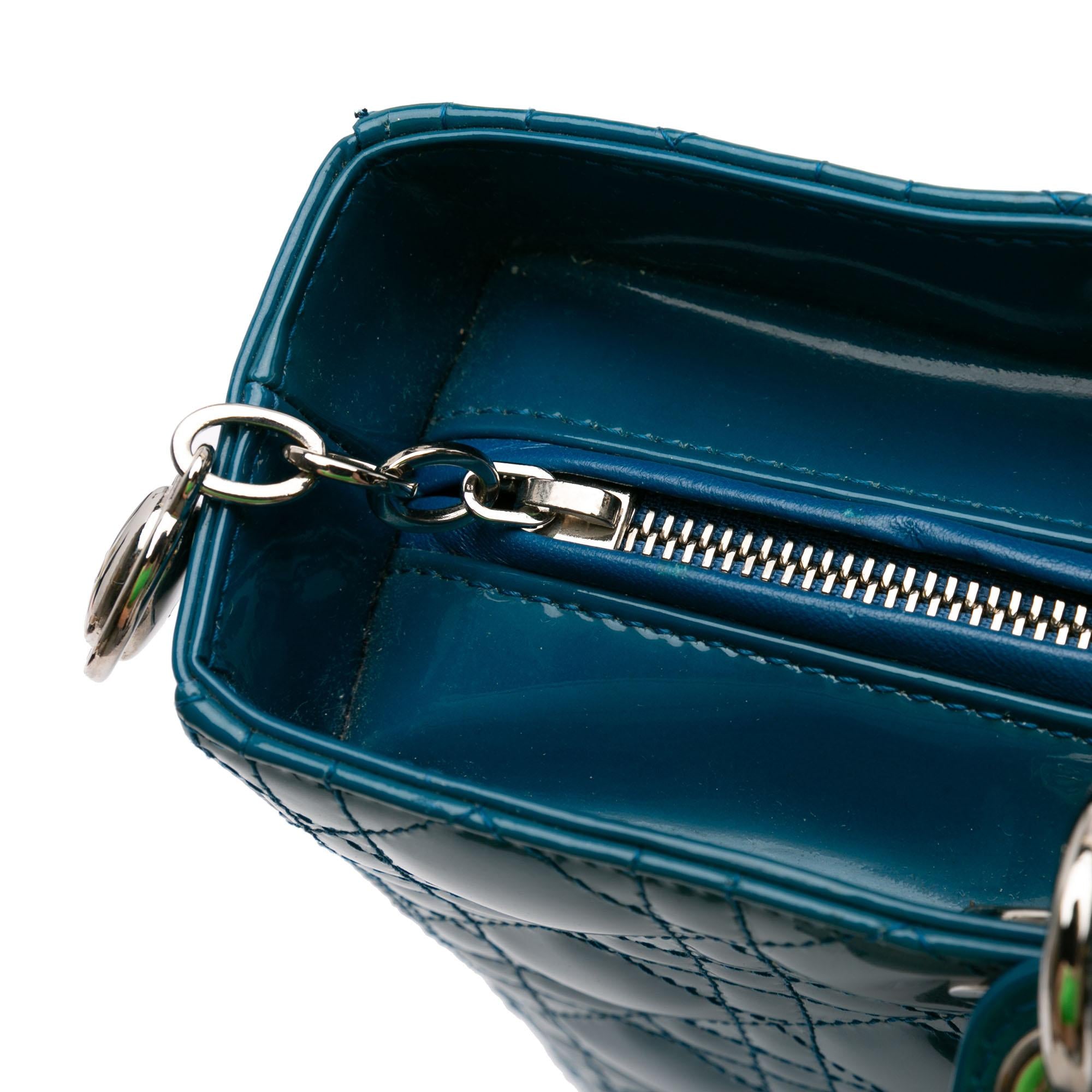 Dior Large Patent Cannage Lady Dior (SHG-BlMPBZ)