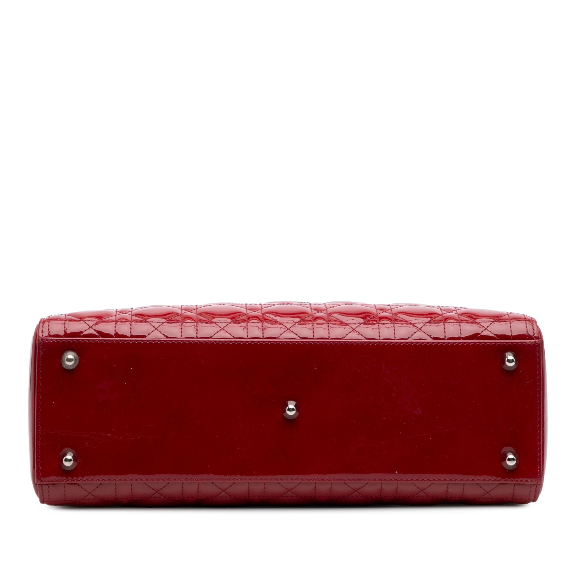 Dior Large Patent Cannage Lady Dior