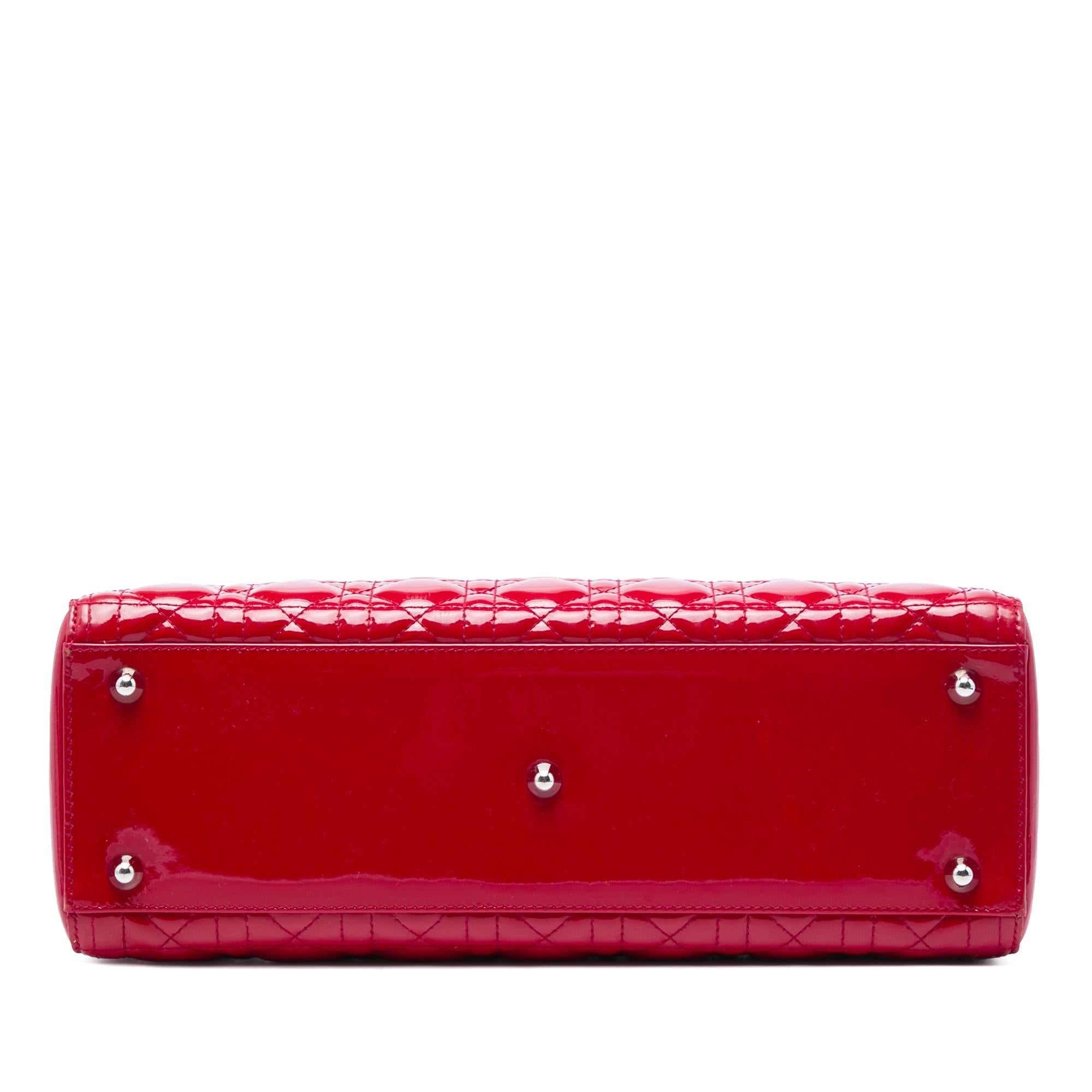 Dior Large Patent Cannage Lady Dior