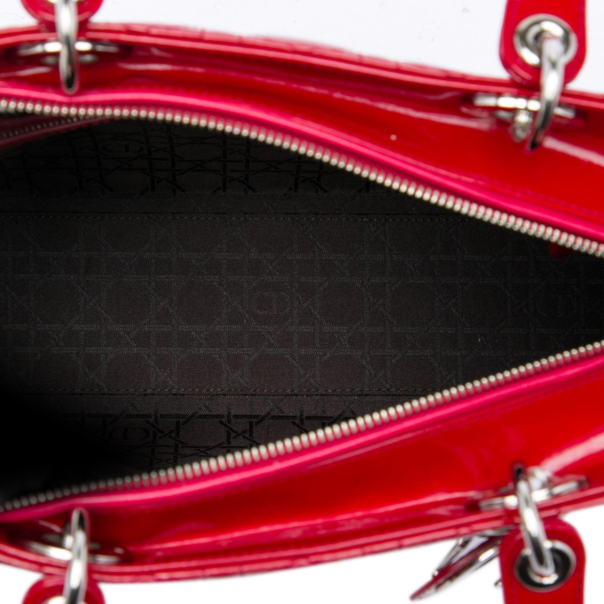 Dior Large Patent Cannage Lady Dior