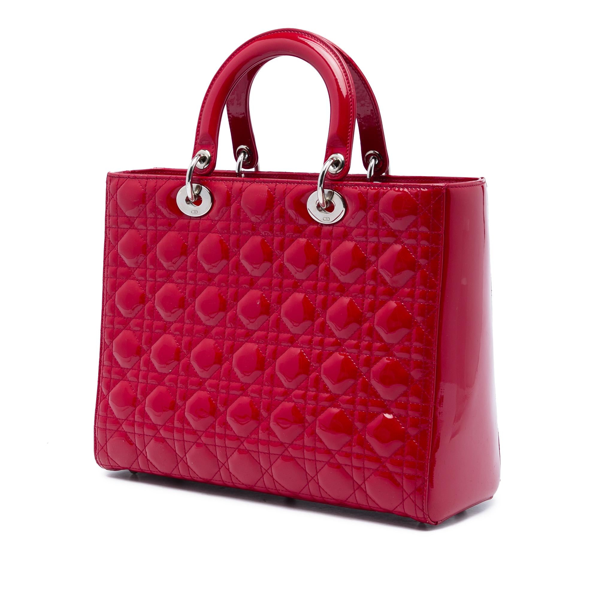 Dior Large Patent Cannage Lady Dior