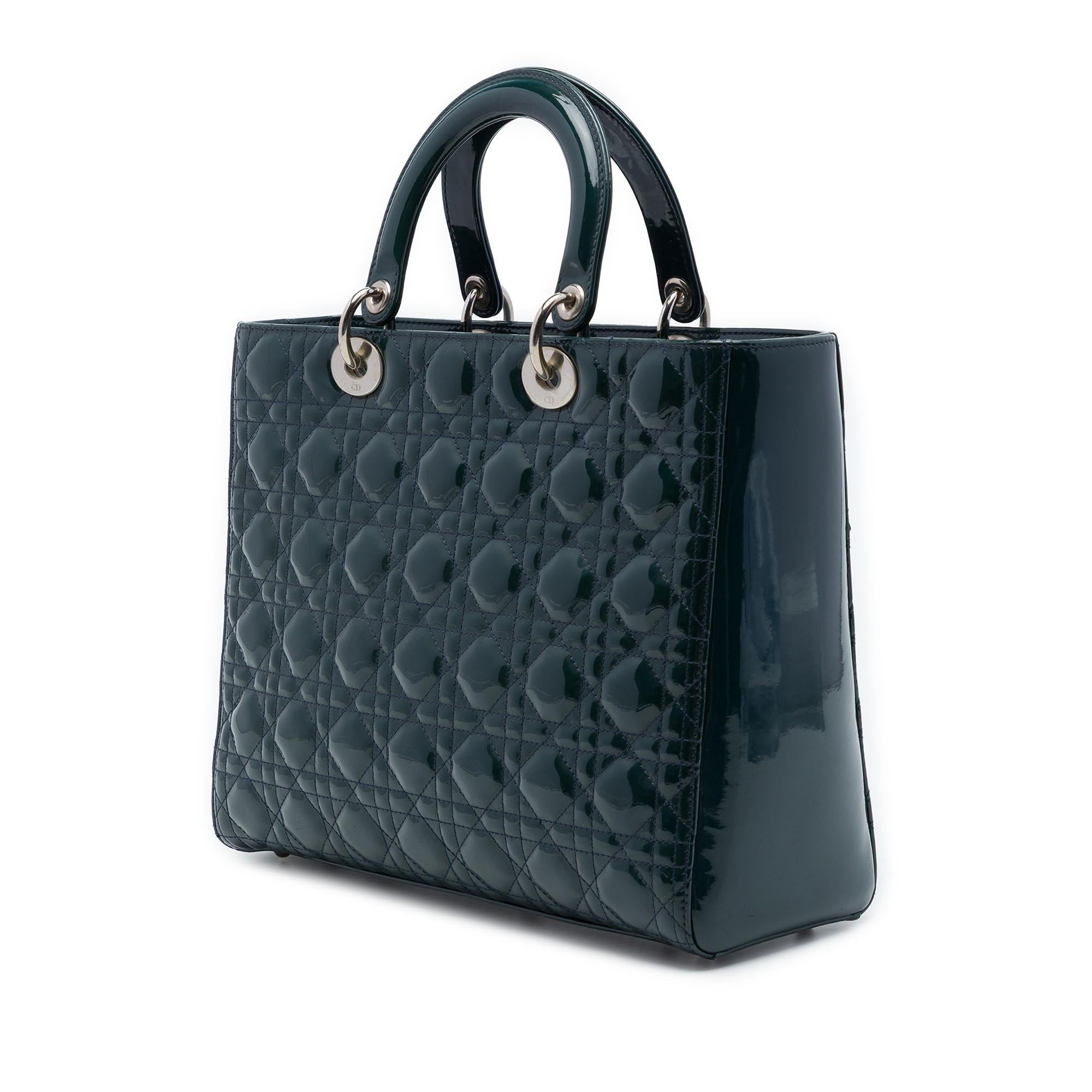 Dior Large Patent Cannage Lady Dior