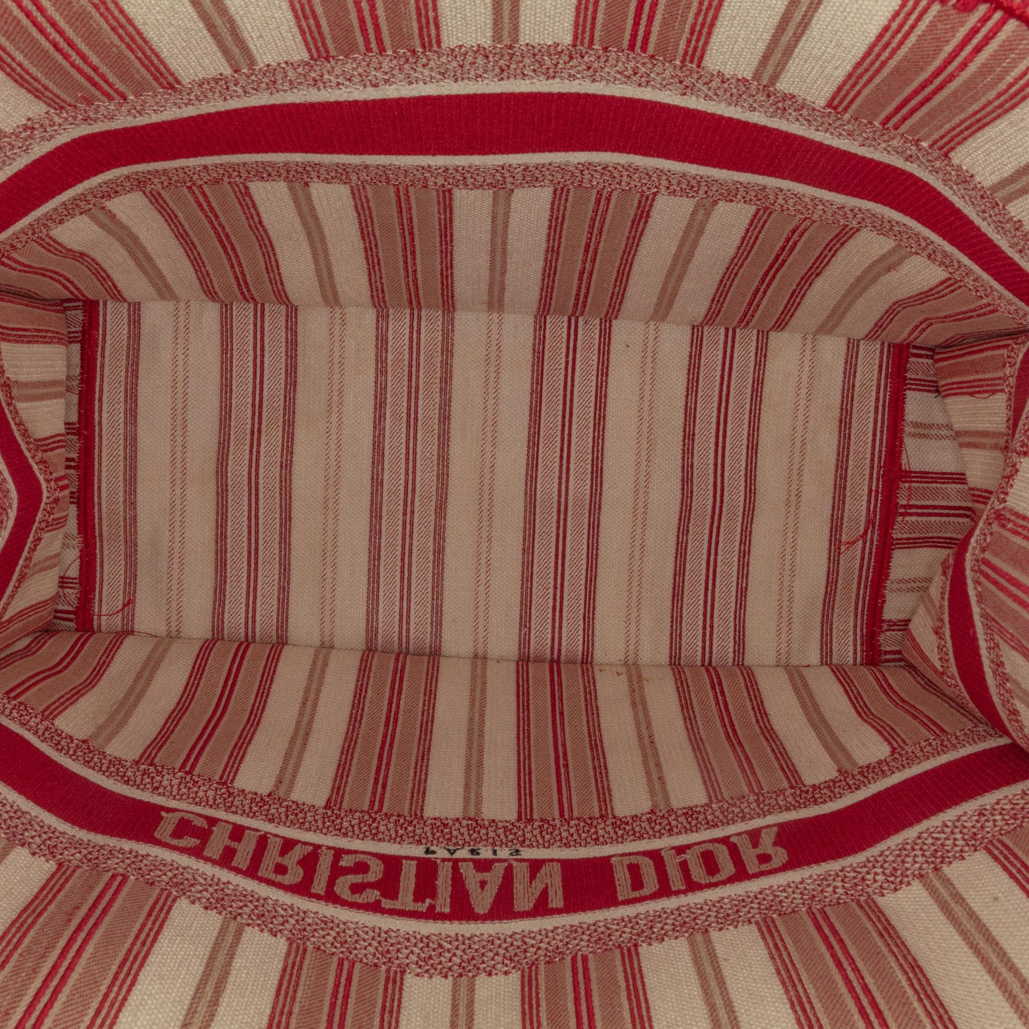 Dior Large Striped Book Tote