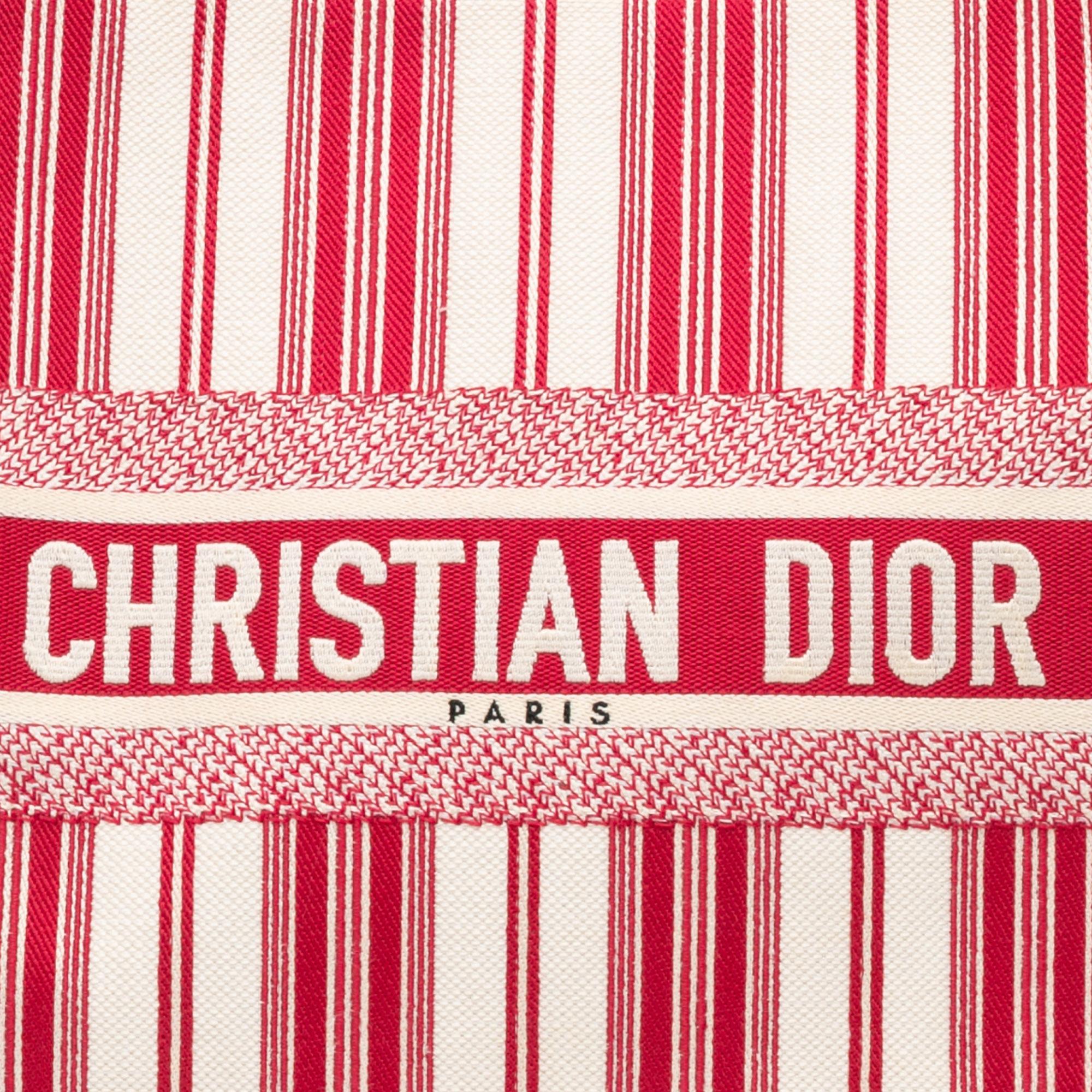 Dior Large Striped Book Tote