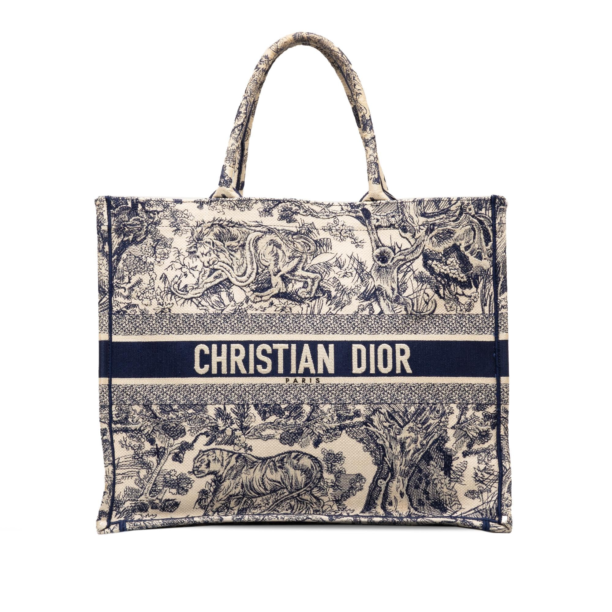 Dior Large Toile De Jouy Book Tote (SHG-zBob0t)