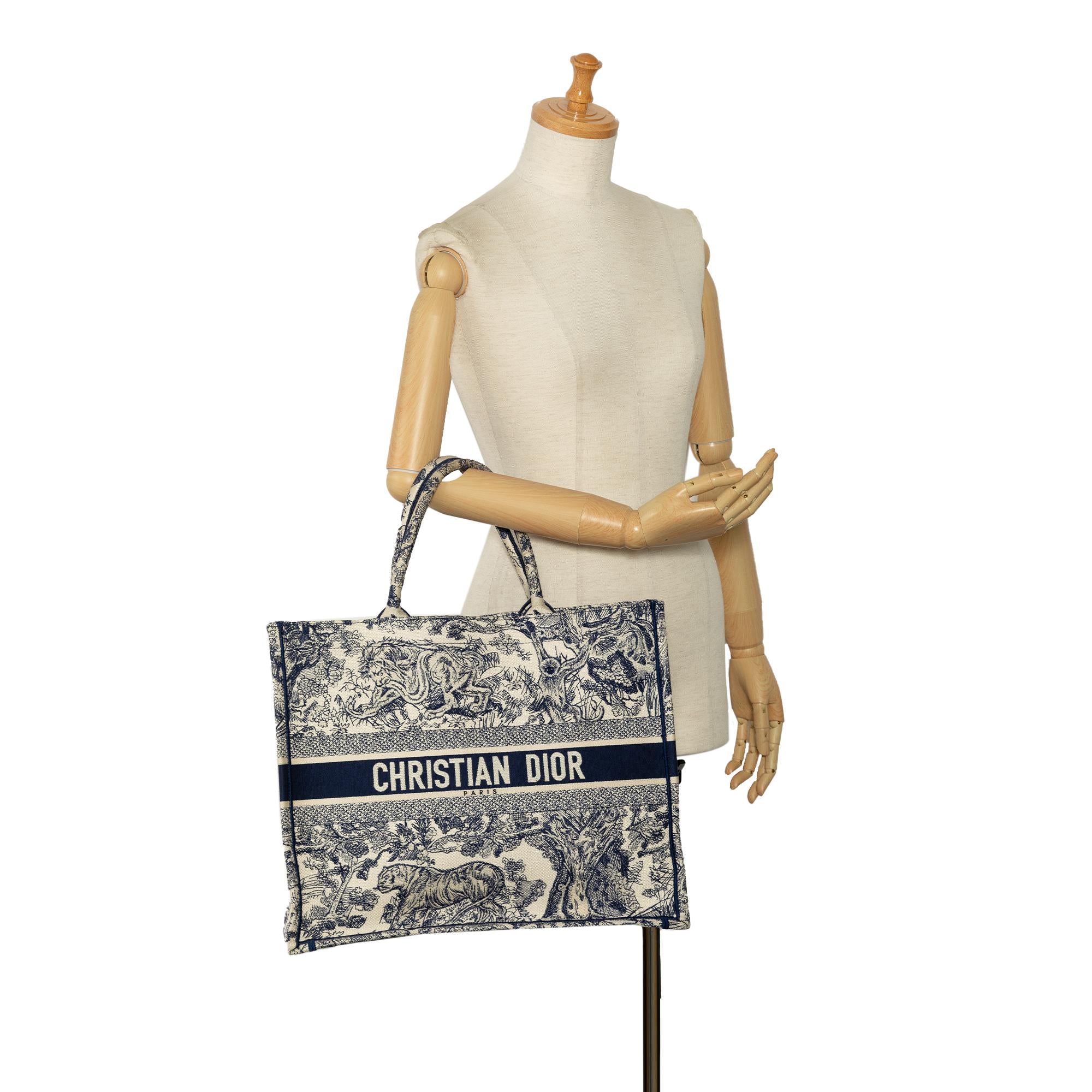 Dior Large Toile De Jouy Book Tote (SHG-zBob0t)
