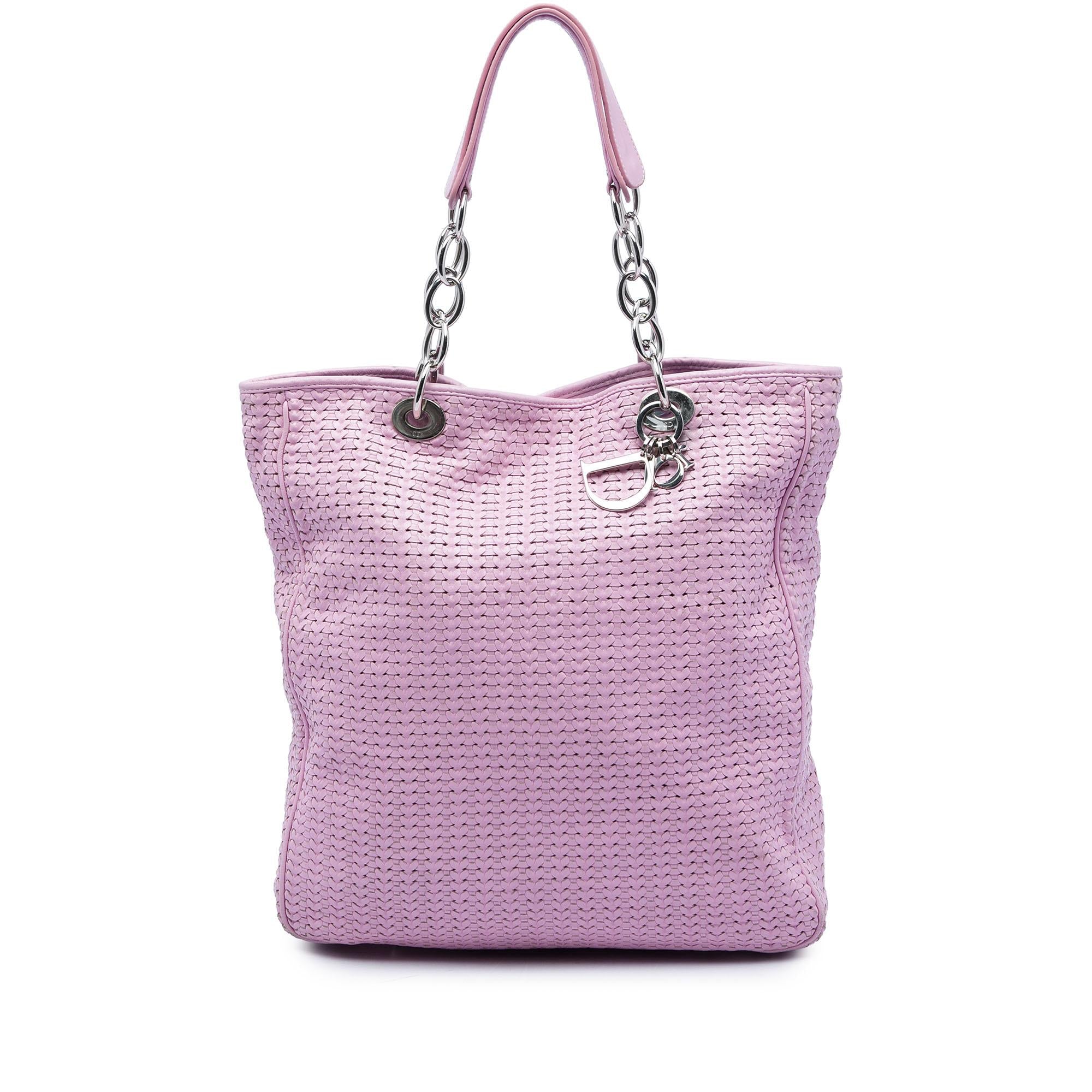 Dior Large Woven Lambskin Lady Dior Soft Shopping Tote