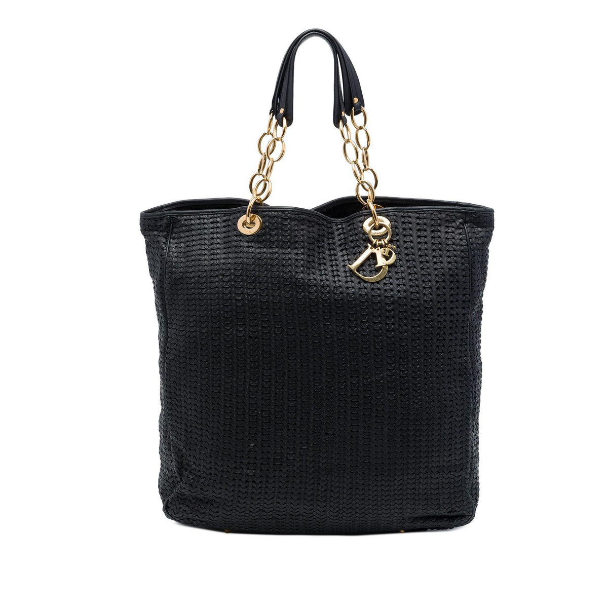 Dior Large Woven Lambskin Lady Dior Soft Shopping Tote