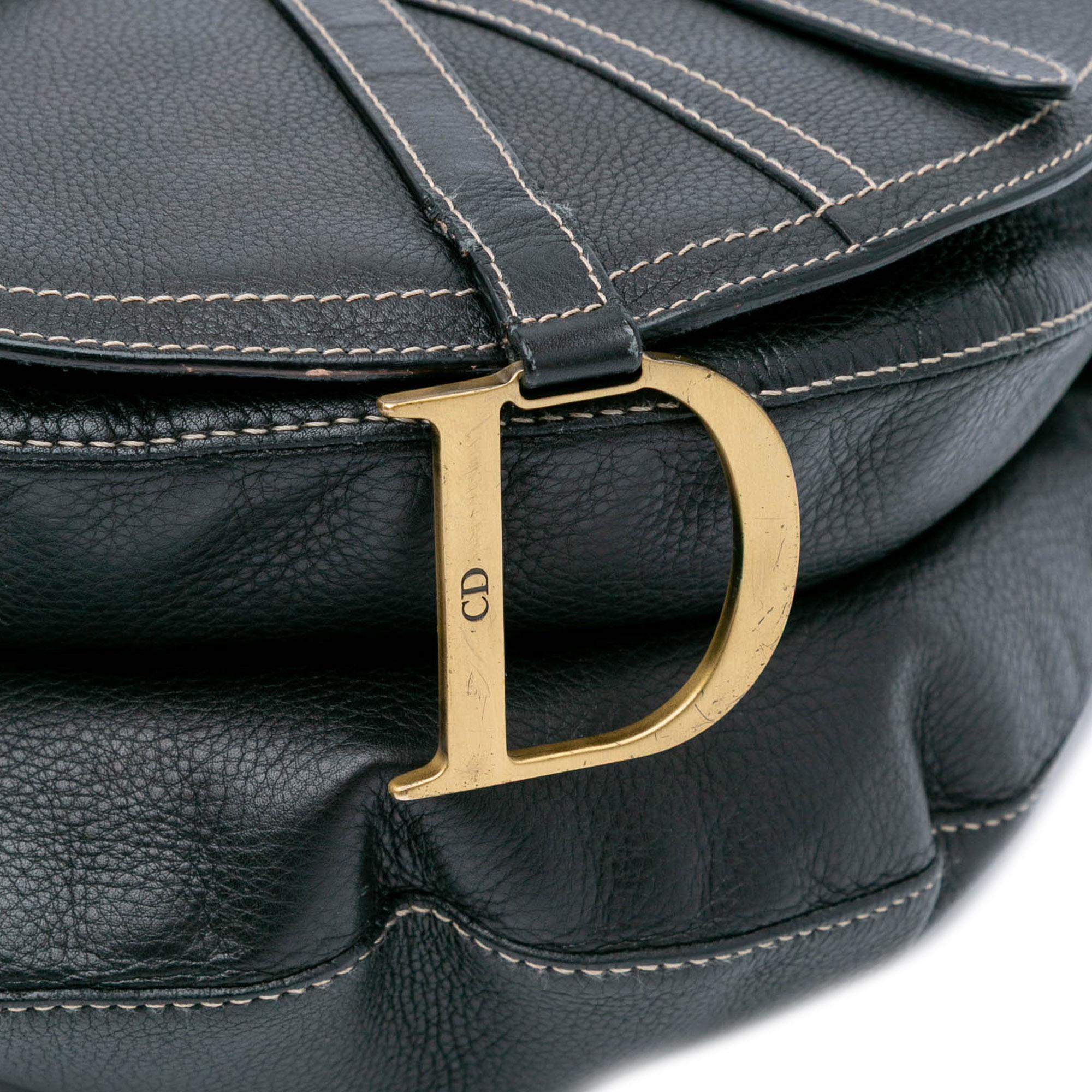 Dior Leather Baudrier Saddle Bag