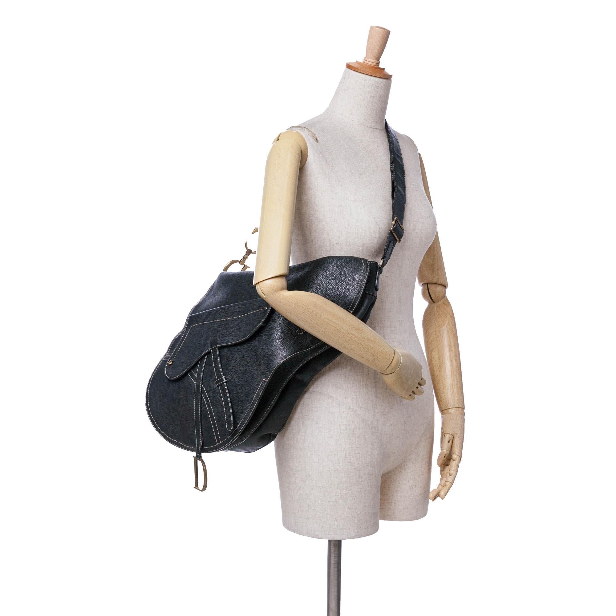 Dior Leather Baudrier Saddle Bag