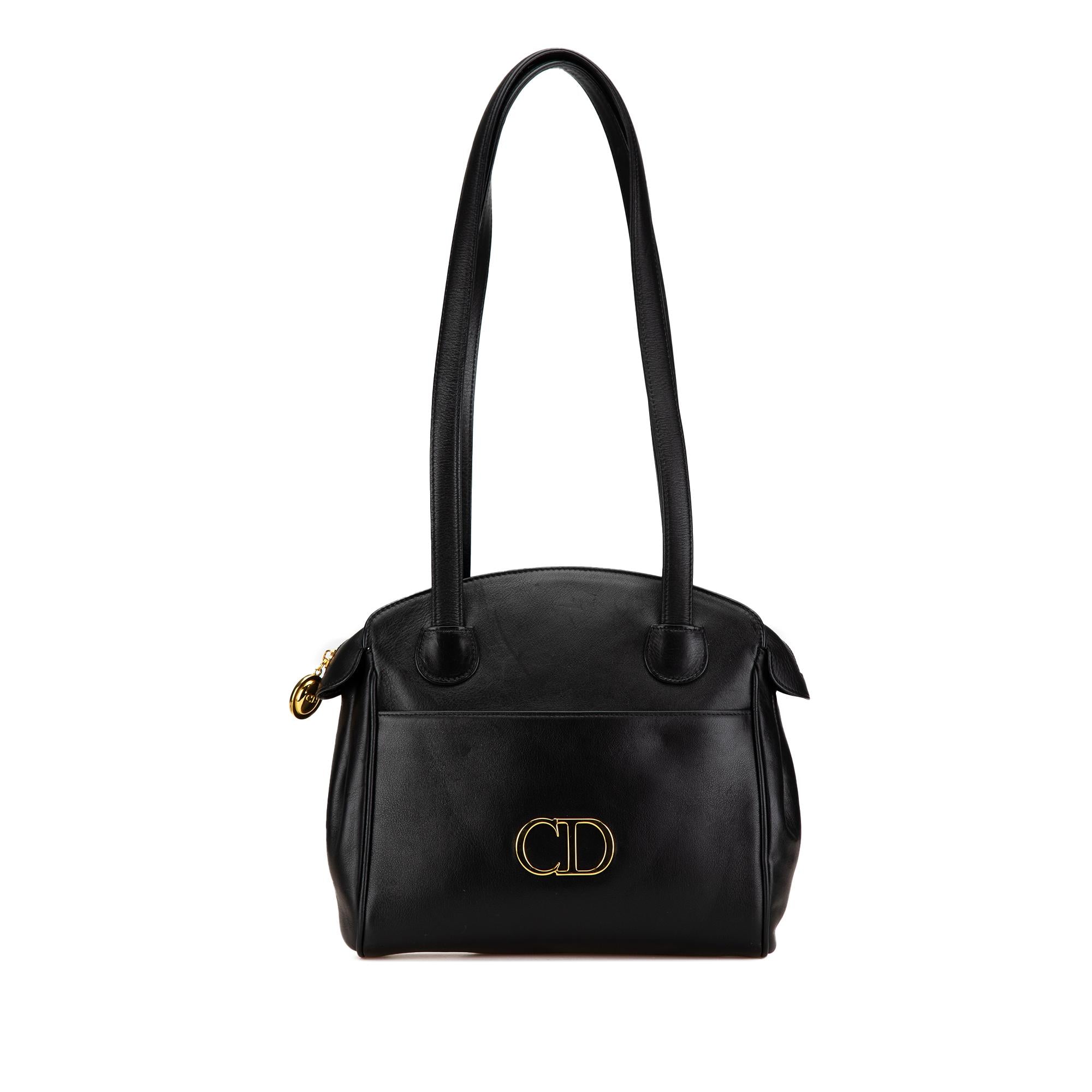 Dior Leather CD Logo Shoulder Bag