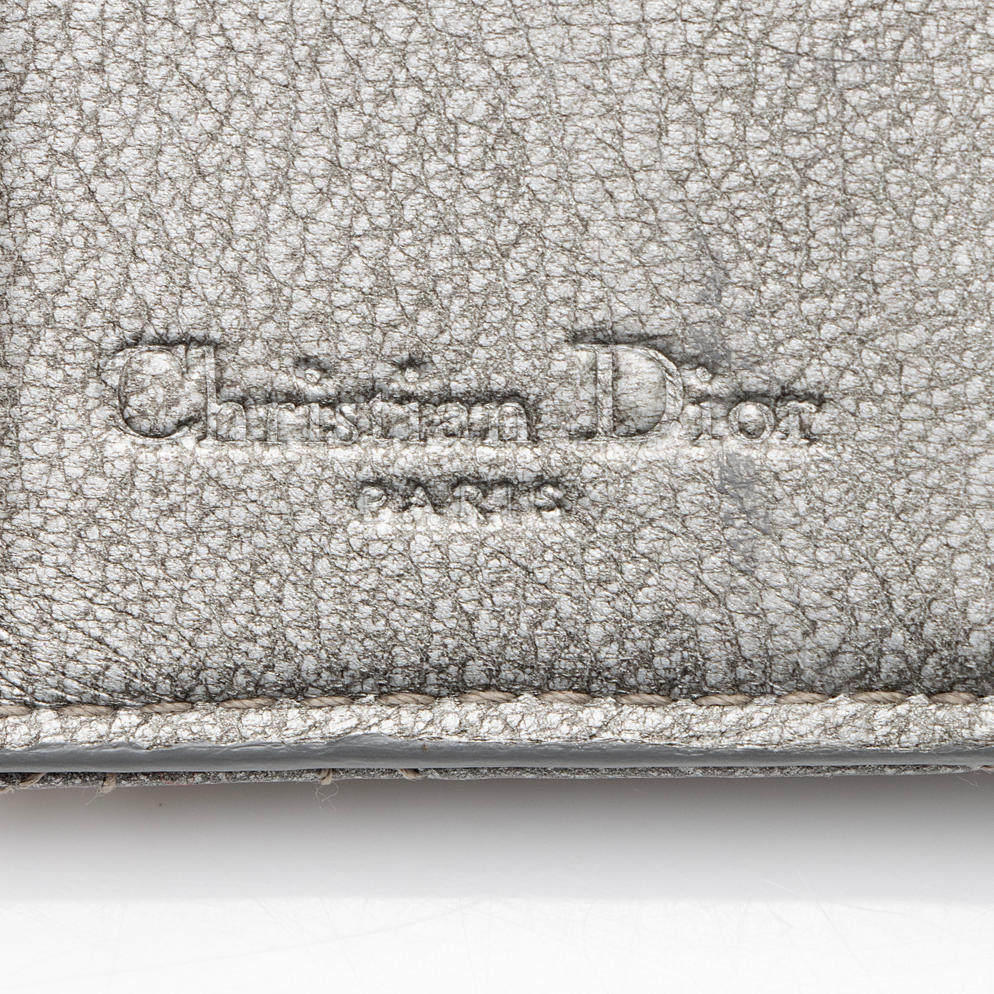 Dior Leather Cannage Grommet Compact Wallet