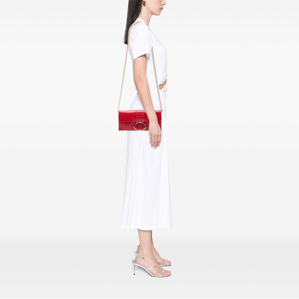 Dior Leather Montaigne 30 Clutch with Chain