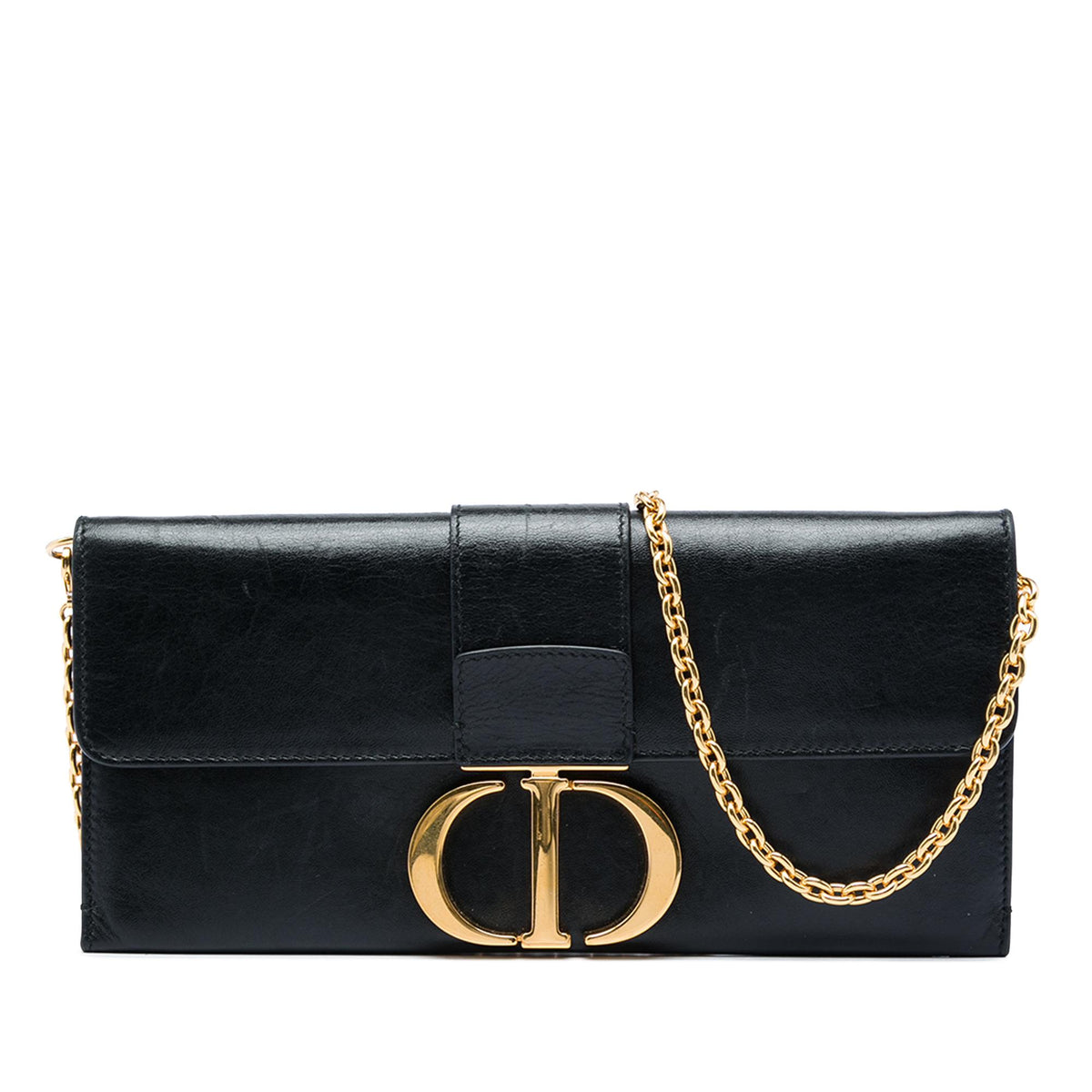 Dior Leather Montaigne 30 Clutch with Chain