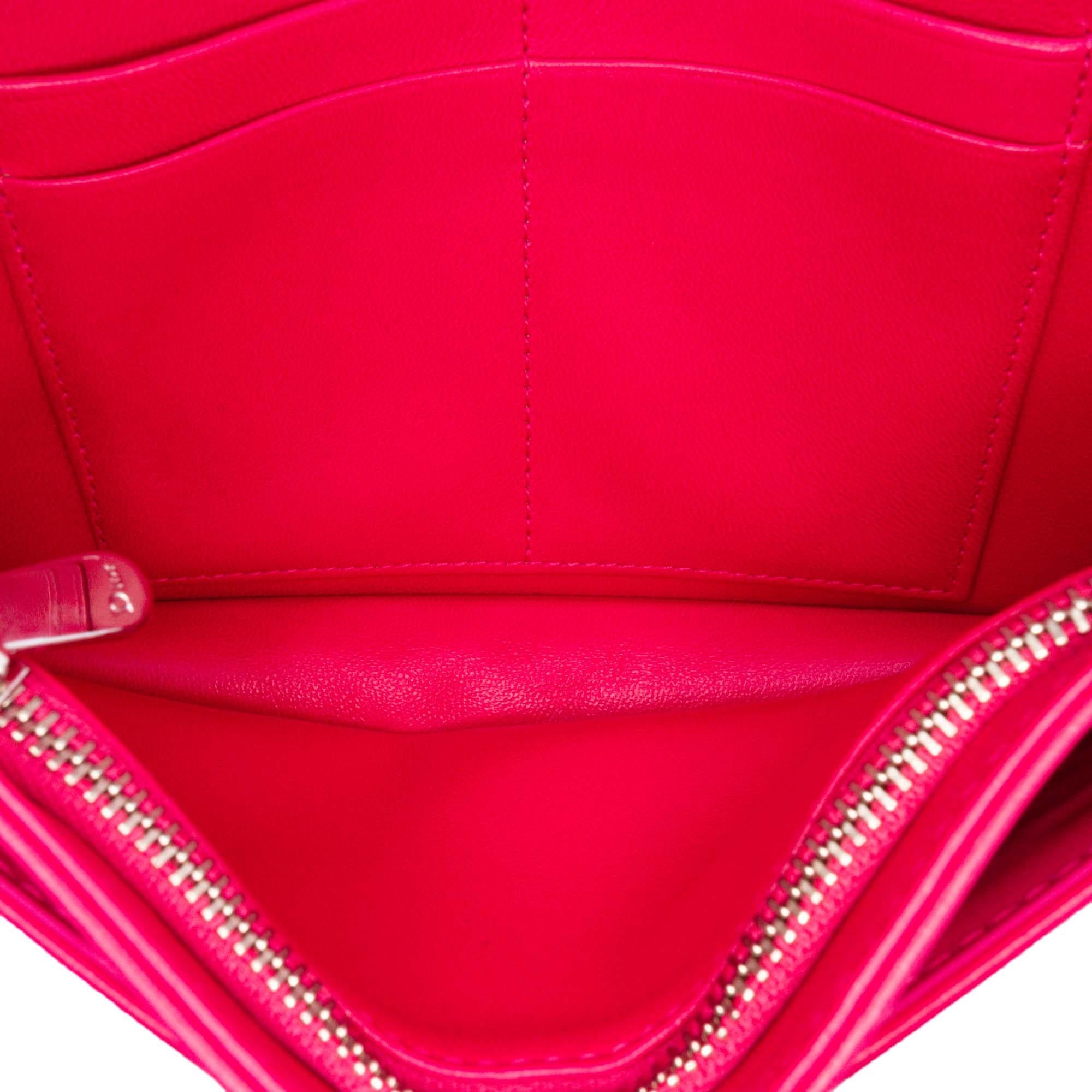 Dior Leather Patch Embroidered Diorama Wallet On Chain