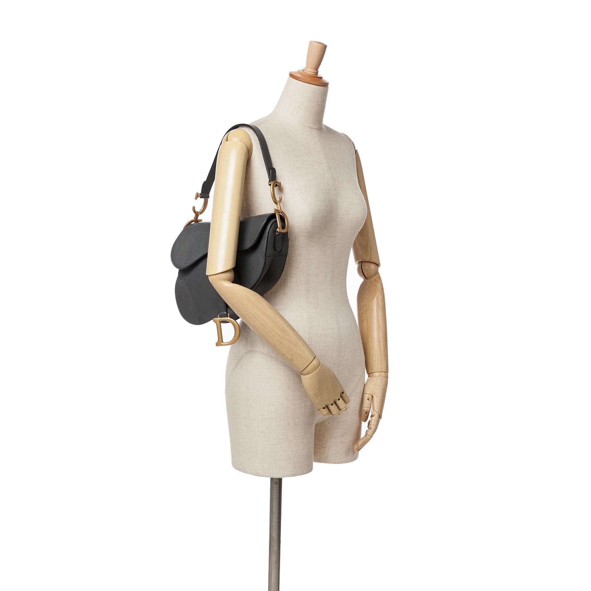 Dior Leather Saddle Bag