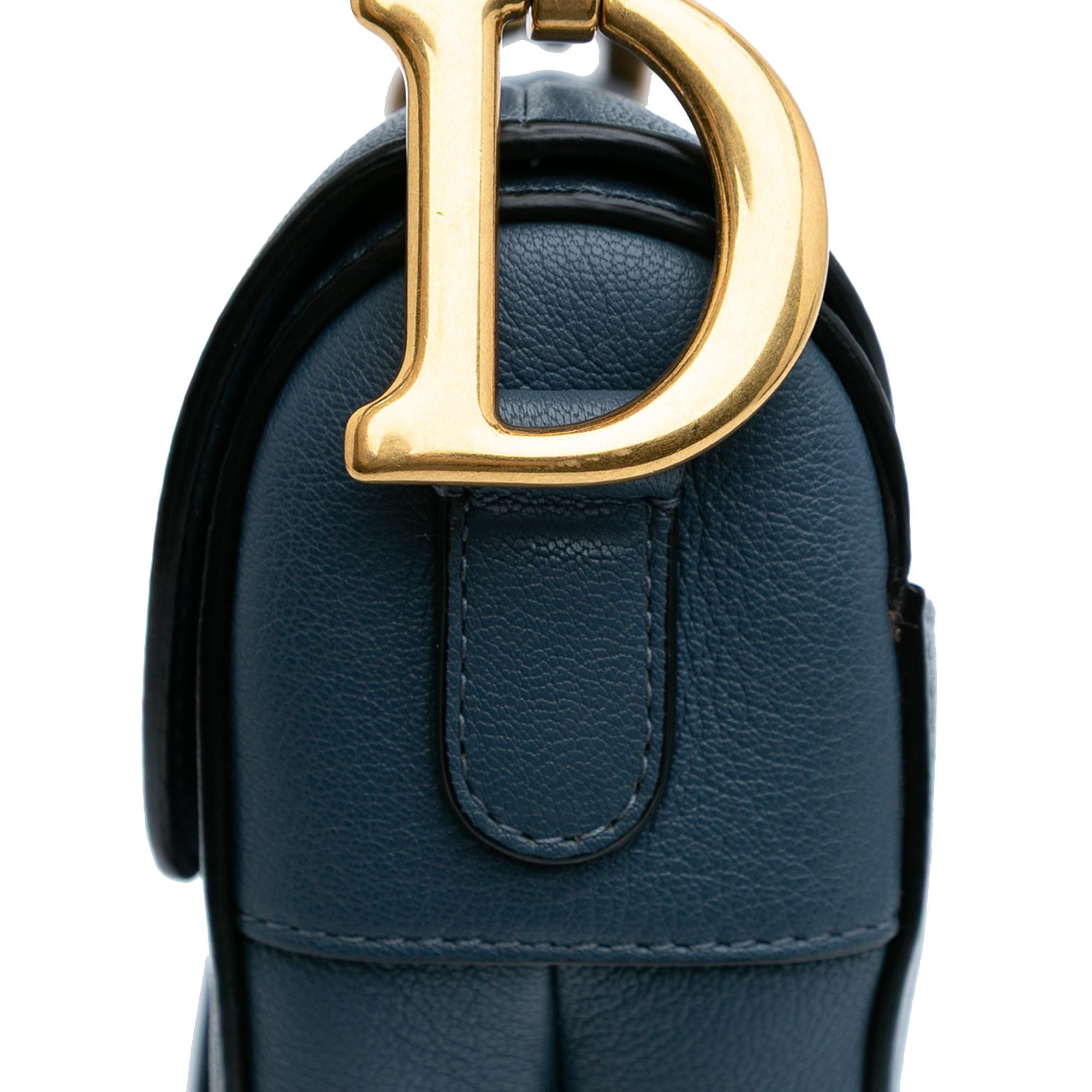 Dior Leather Saddle Bag