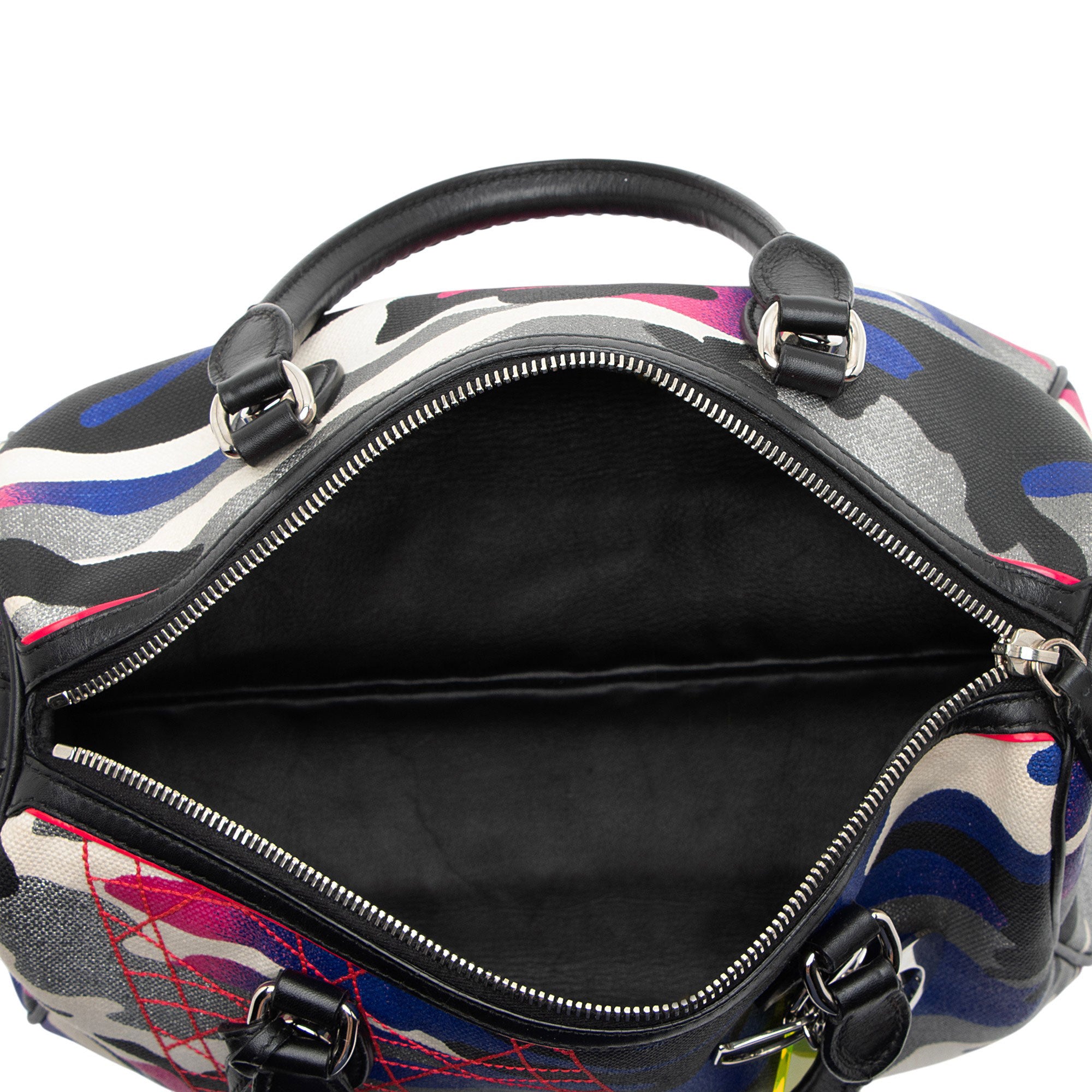 Dior Limited Edition Canvas Anselm Reyle Polochon Satchel