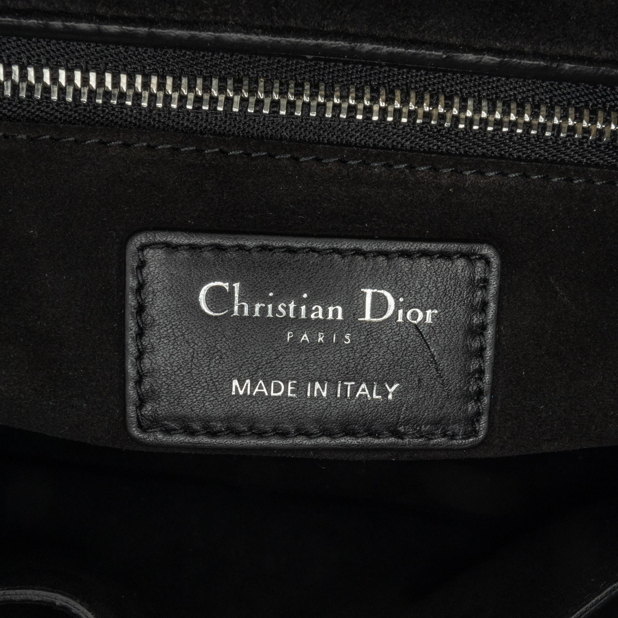 Dior Medium Calfskin Checkered Lady Dior
