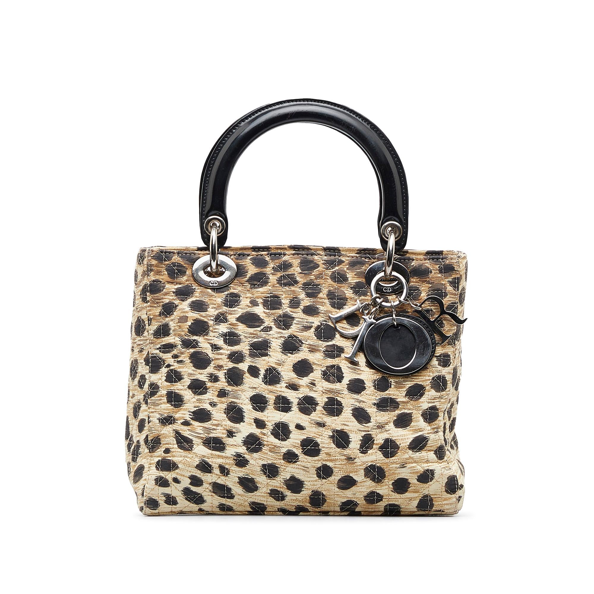 Dior Medium Cannage Leopard Print Lady Dior (SHG-Sbc9Zg)