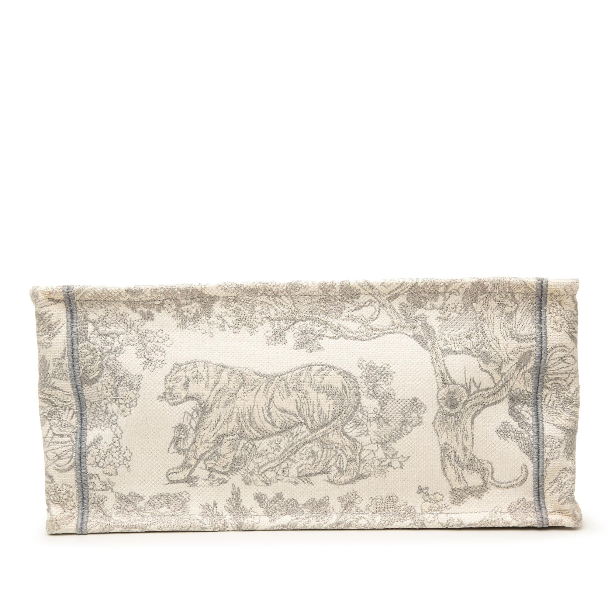 Dior Medium Canvas Embroidered Dioriviera Toile De Jouy Book Tote