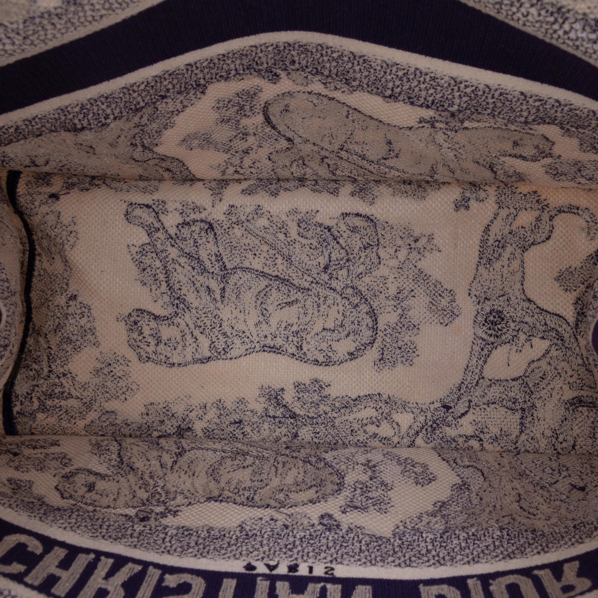 Dior Medium Canvas Embroidered Dioriviera Toile De Jouy Book Tote