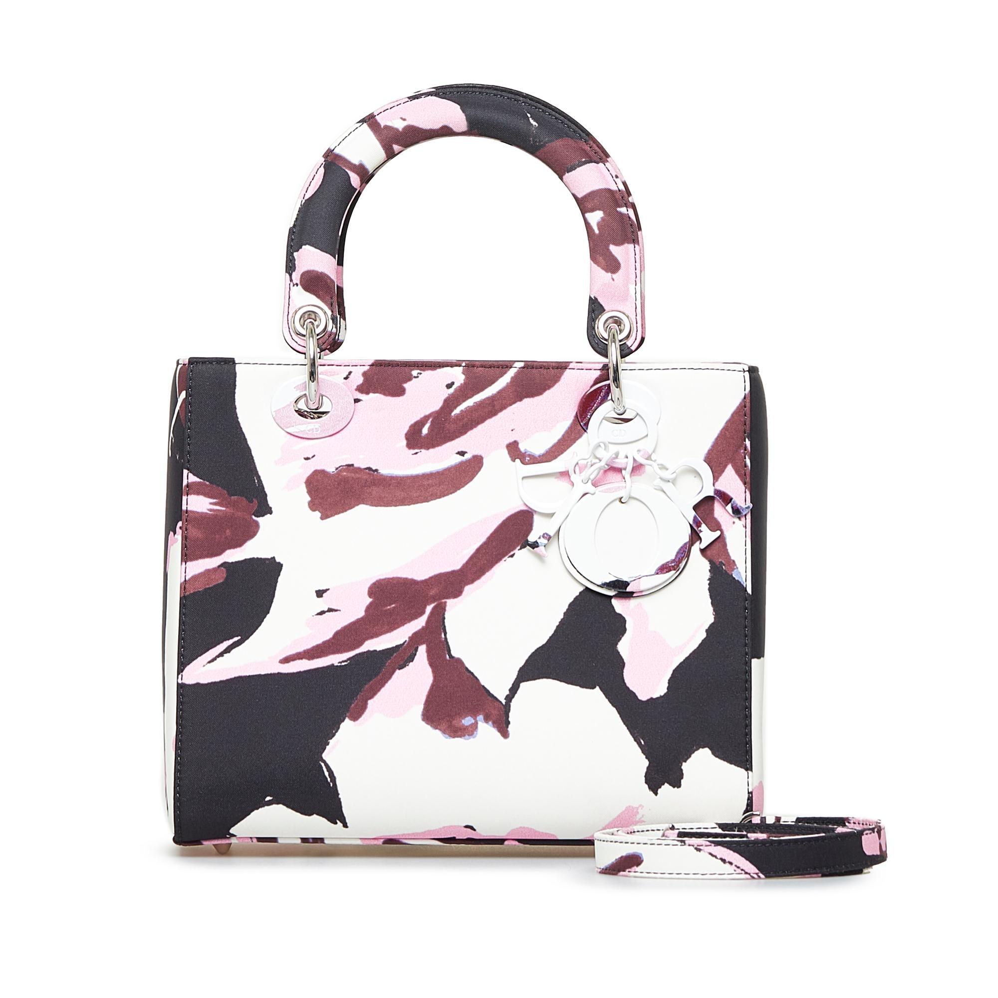 Dior Medium Canvas Floral Graffiti Lady Dior