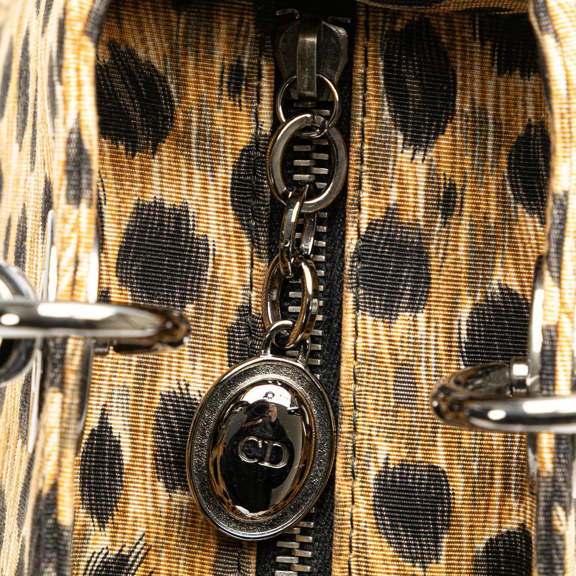 Dior Medium Canvas Leopard Print Lady Dior