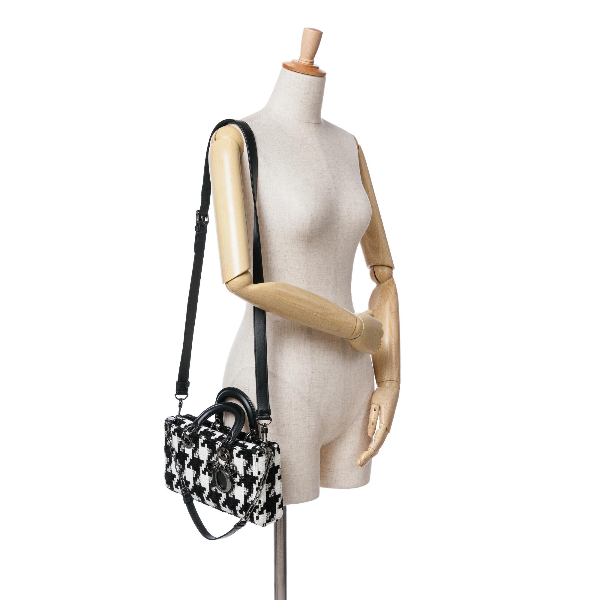 Dior Medium Canvas Macro Houndstooth Lady D Joy