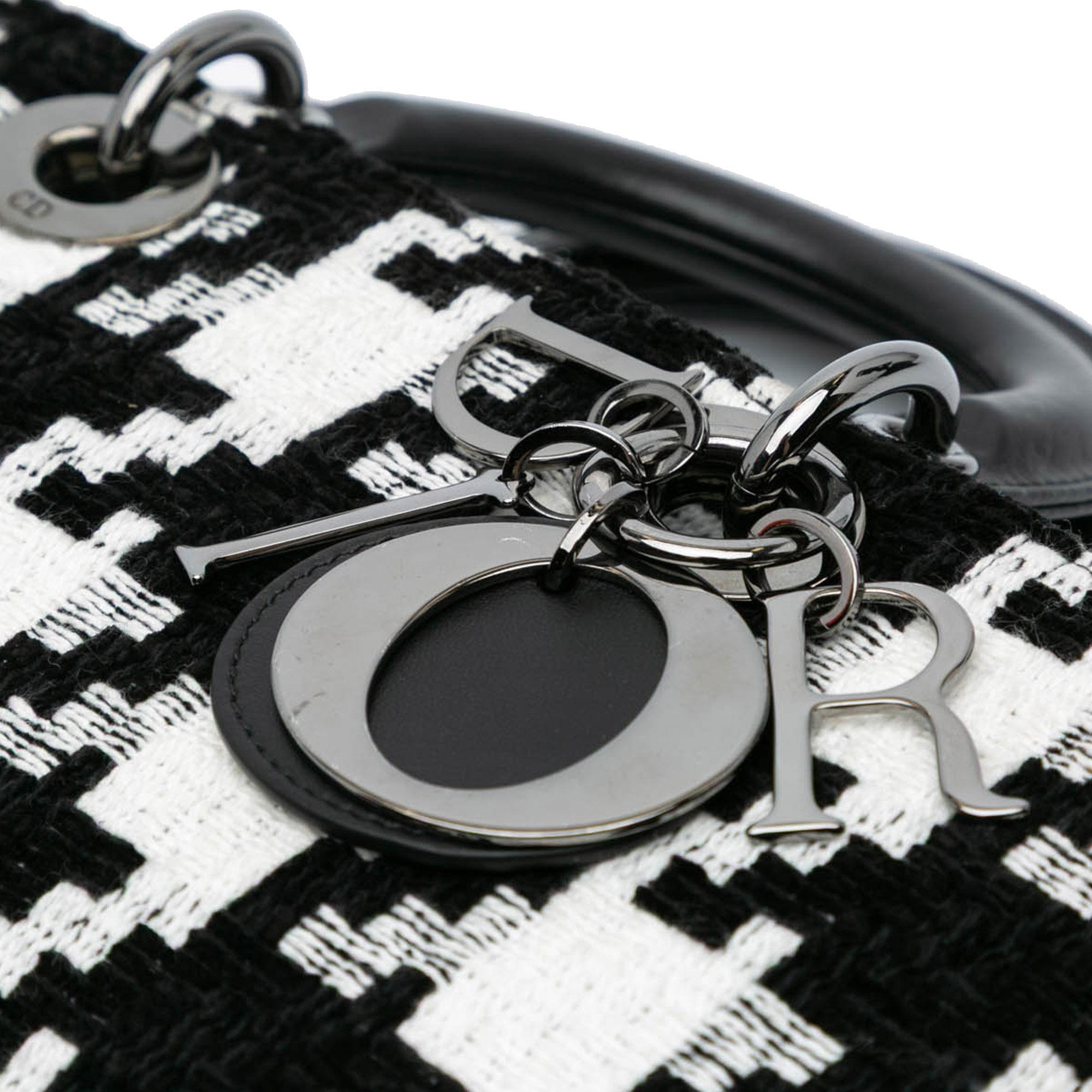 Dior Medium Canvas Macro Houndstooth Lady D Joy