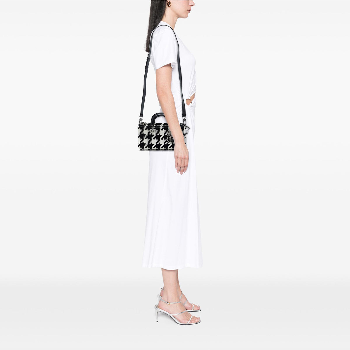 Dior Medium Canvas Macro Houndstooth Lady D Joy