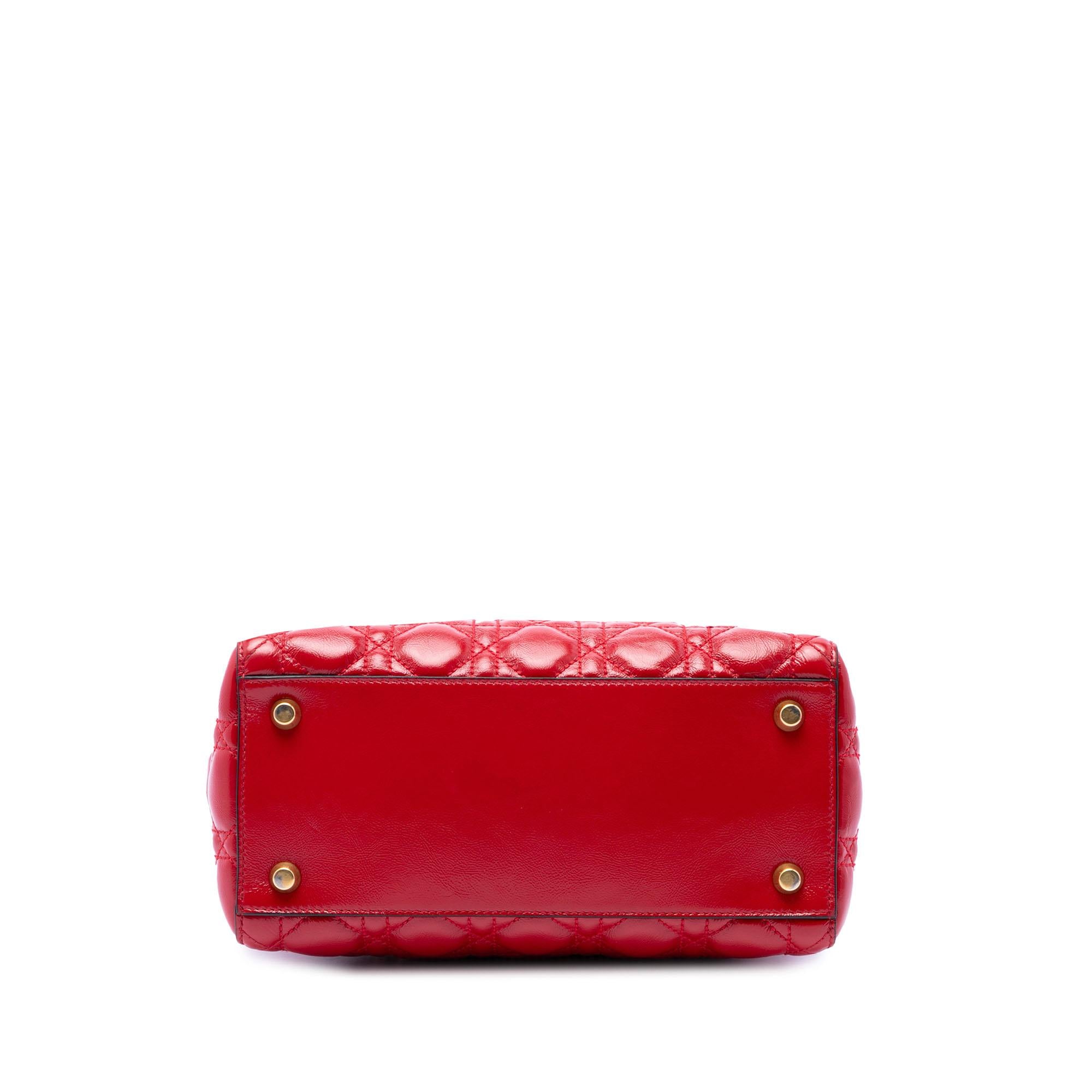 Dior Medium Crinkled Patent Cannage Supple Lady Dior