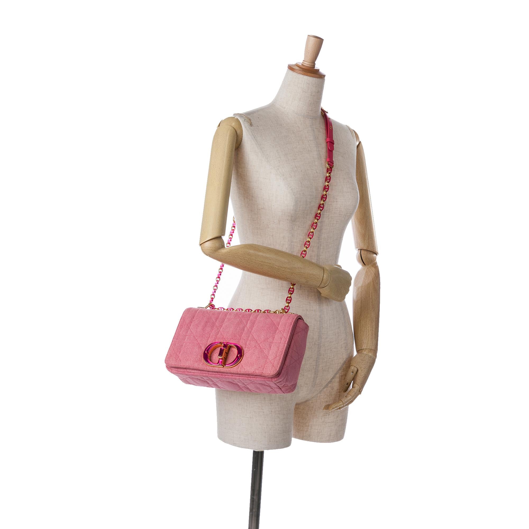 Dior Medium Denim Macrocannage Caro Bag