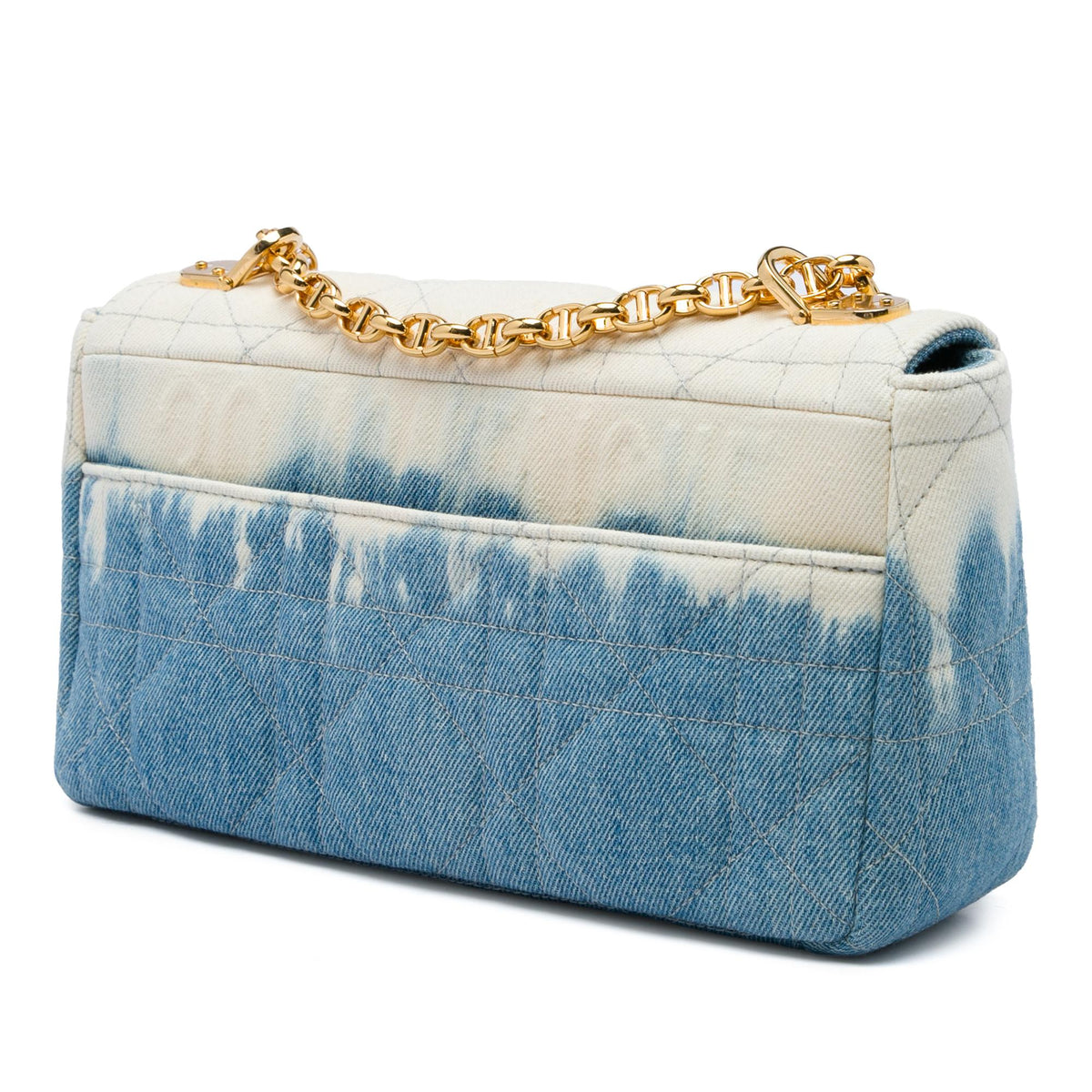 Dior Medium Denim Tie Dye Macrocannage Caro Bag