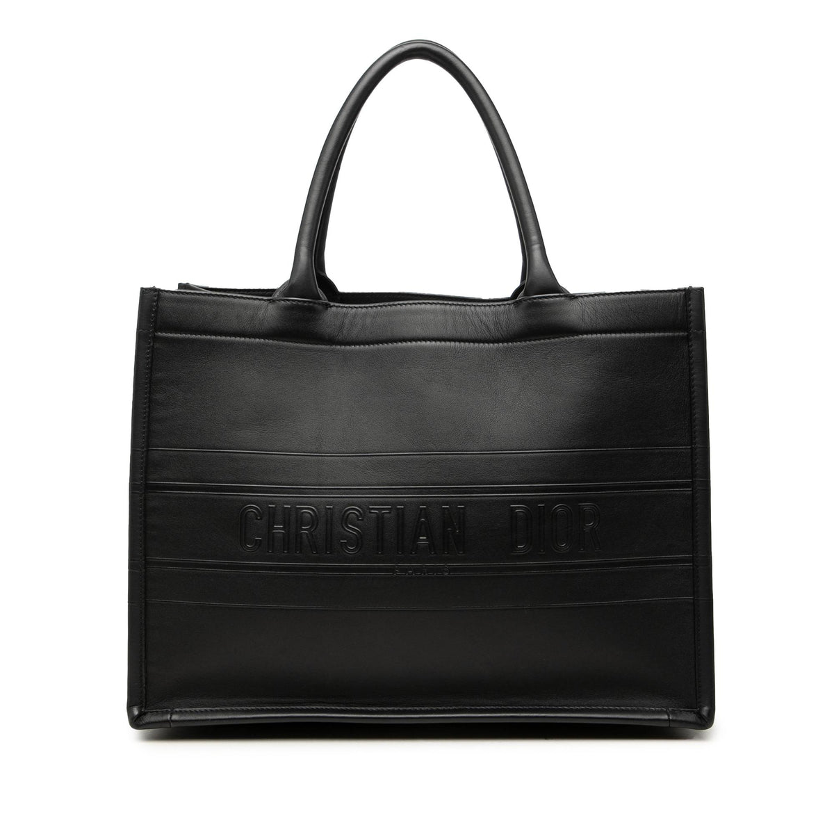 Dior Medium Embossed Leather Book Tote