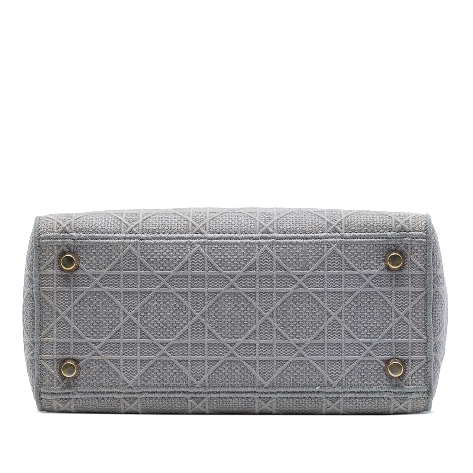 Dior Medium Embroidered Canvas Cannage Lady D Lite