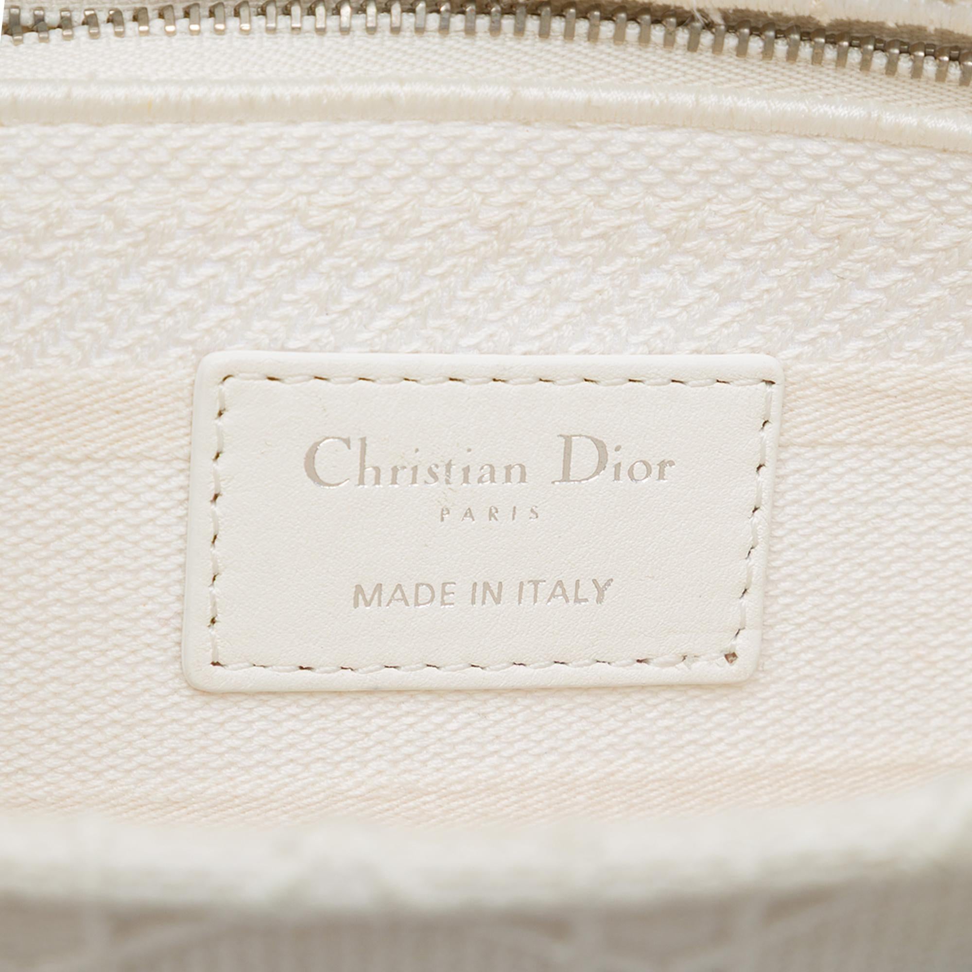 Dior Medium Embroidered Canvas Cannage Lady D Lite