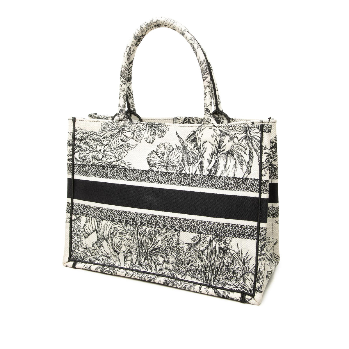 Dior Medium Embroidered Canvas Toile De Jouy Book Tote