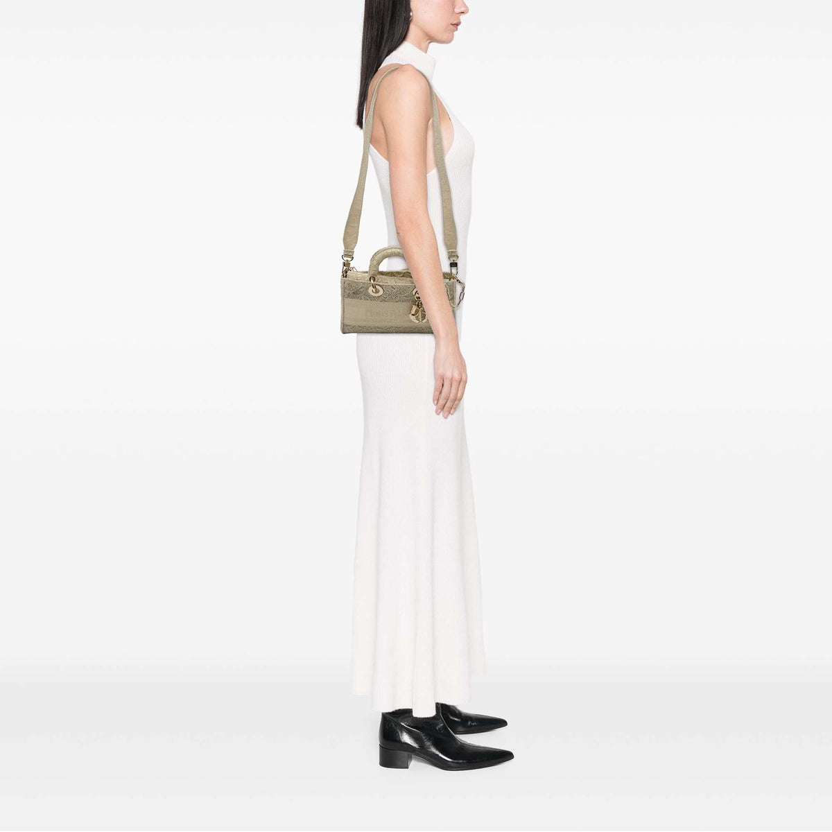 Dior Medium Embroidered Lace 3D Macrame Lady D Joy