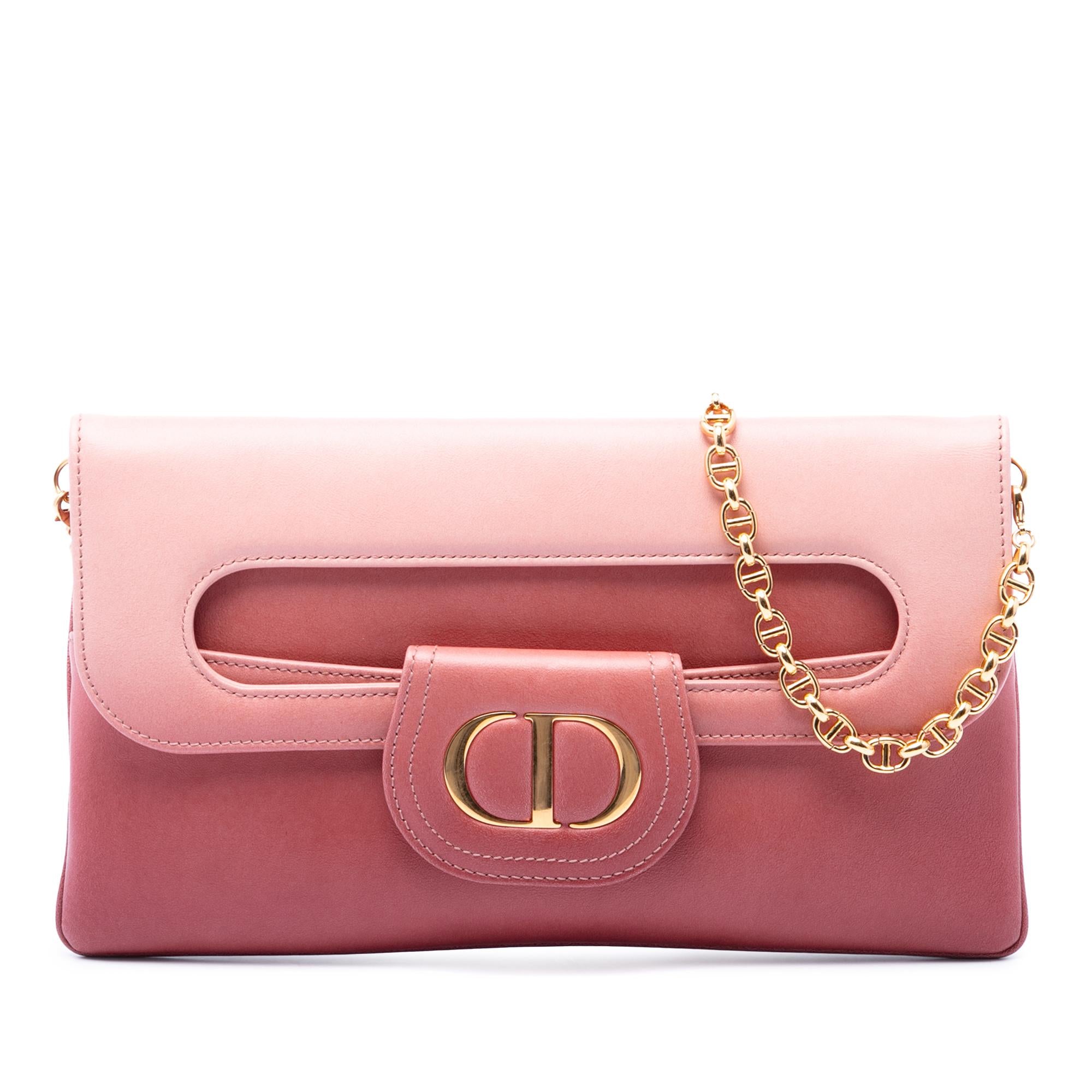 Dior Medium Gradient Calfskin DiorDouble Chain Bag