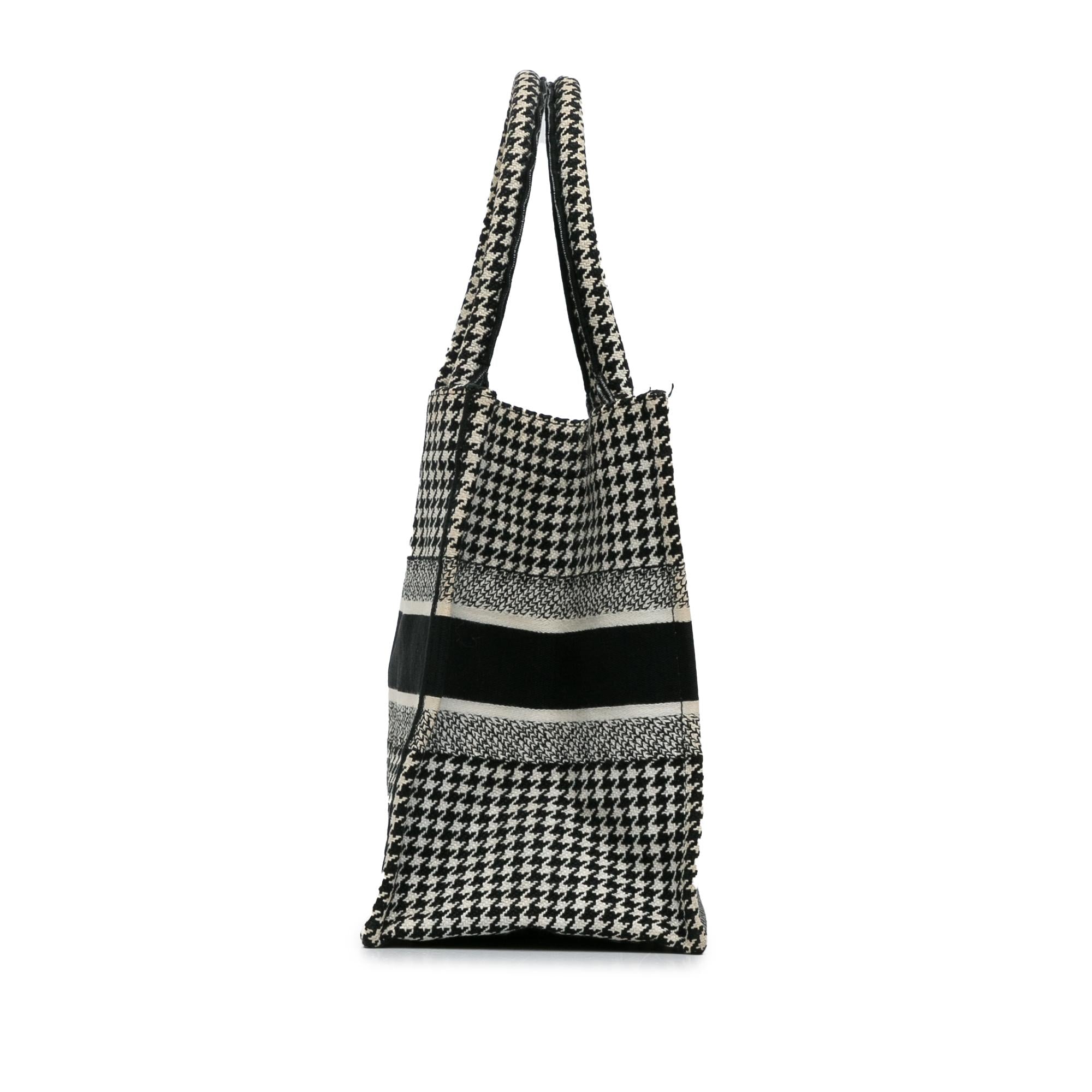 Dior Medium Houndstooth Book Tote (SHG-pPdPtp)